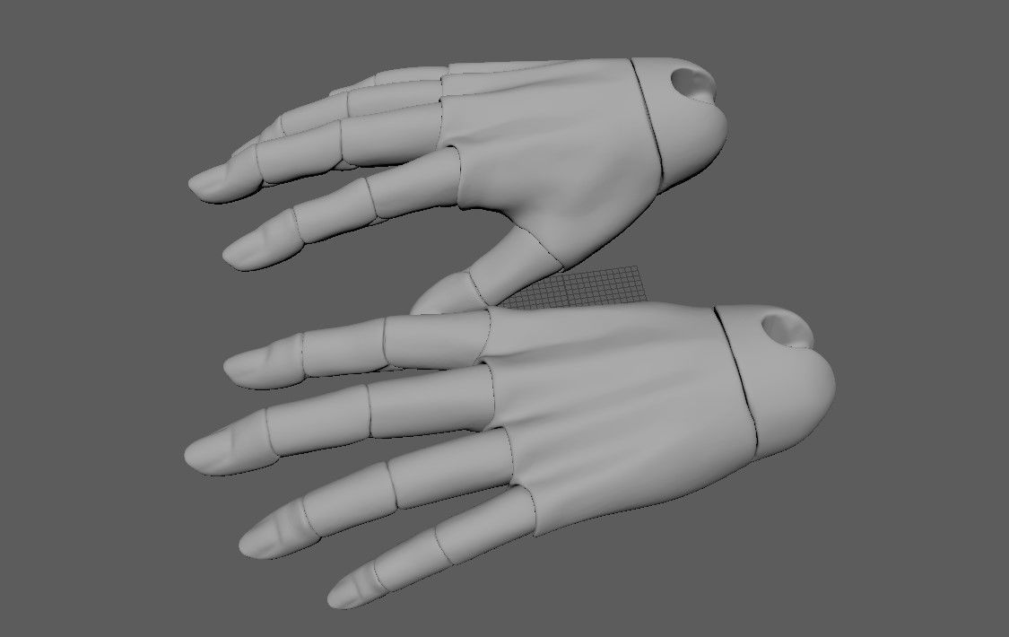 BJD doll ball joint doll men hand 3D print model_22