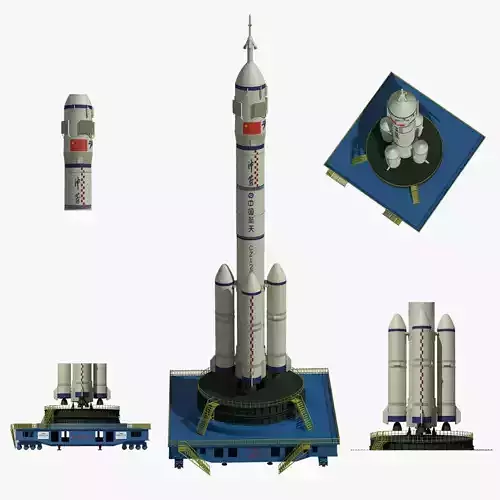 Shenzhou 13 Shenzhou 13 China manned spaceship 3D