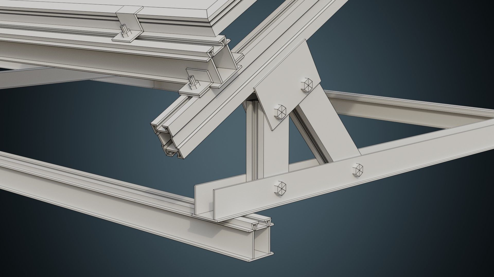 Solar Cell 1A Low-poly 3D model_11