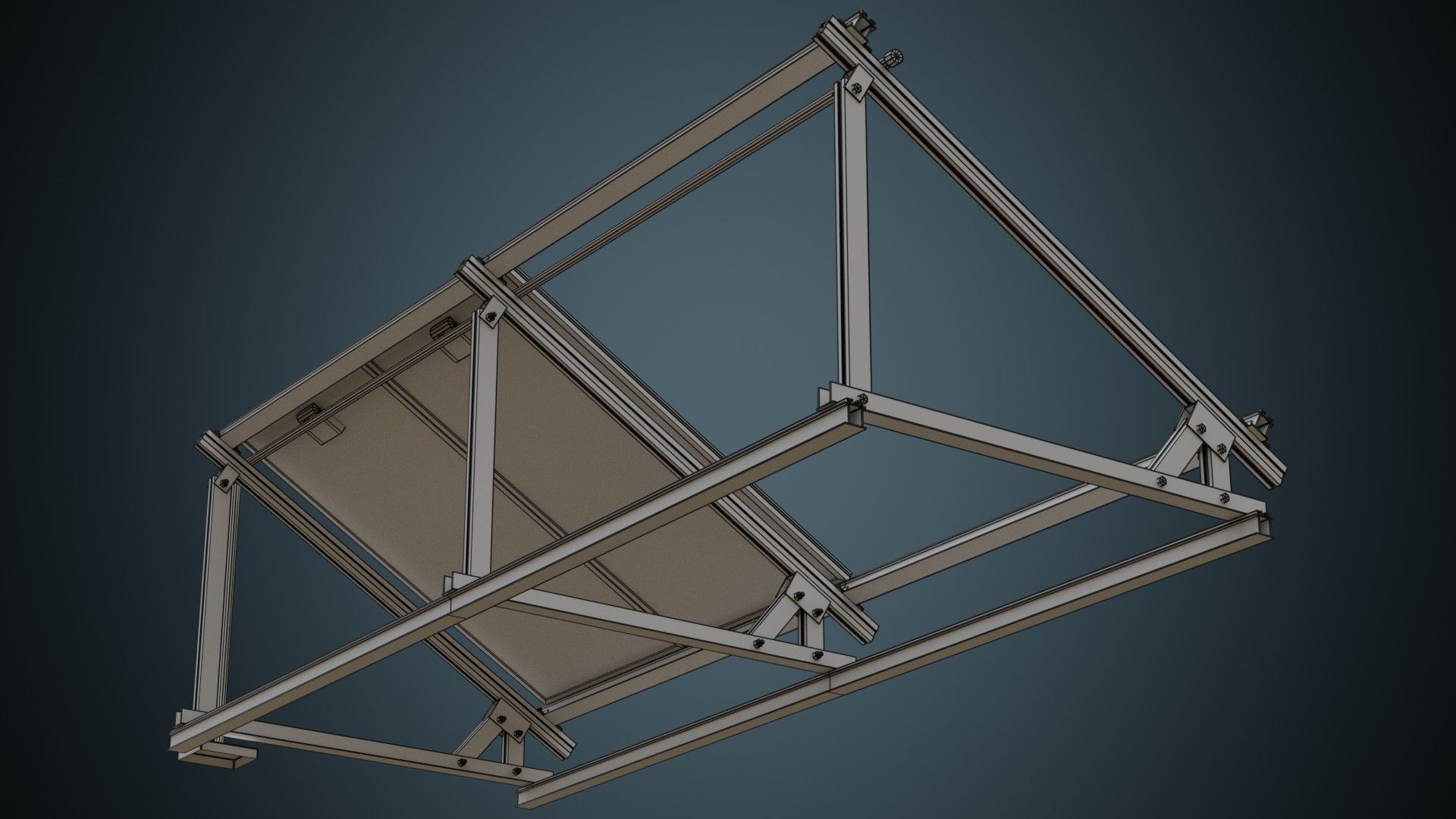 Solar Cell 1A Low-poly 3D model_10