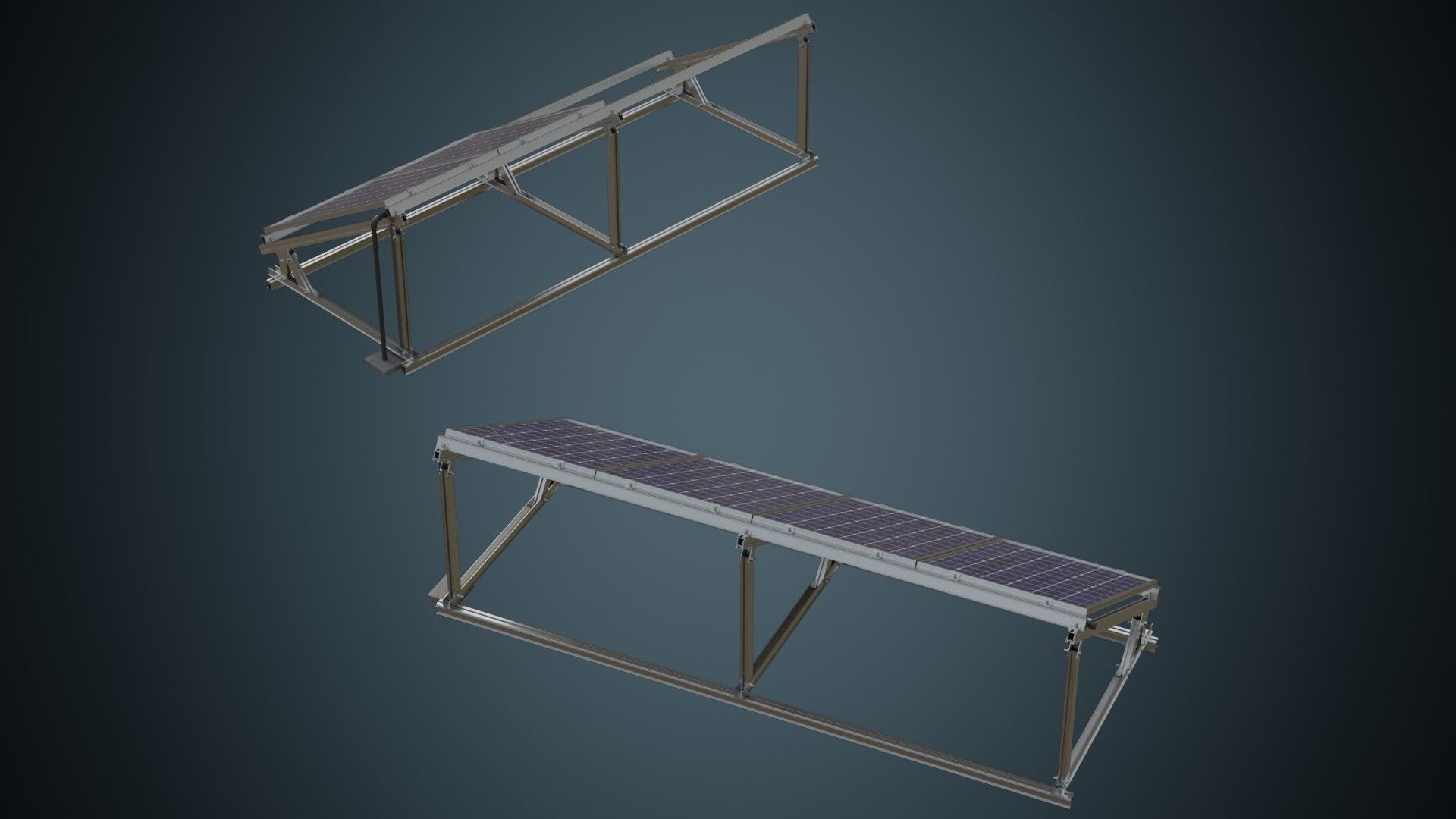 Solar Cell 1A Low-poly 3D model_1