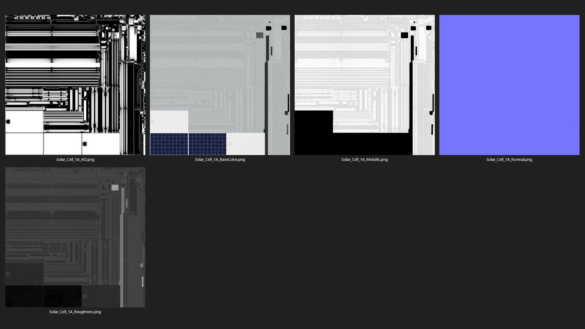 Solar Cell 1A Low-poly 3D model_13