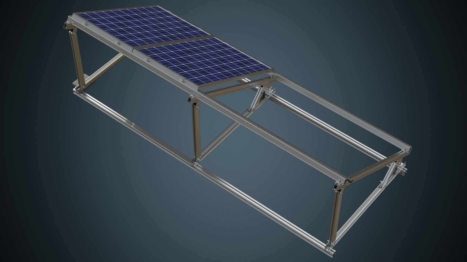 Solar Cell 1A Low-poly 3D model_5