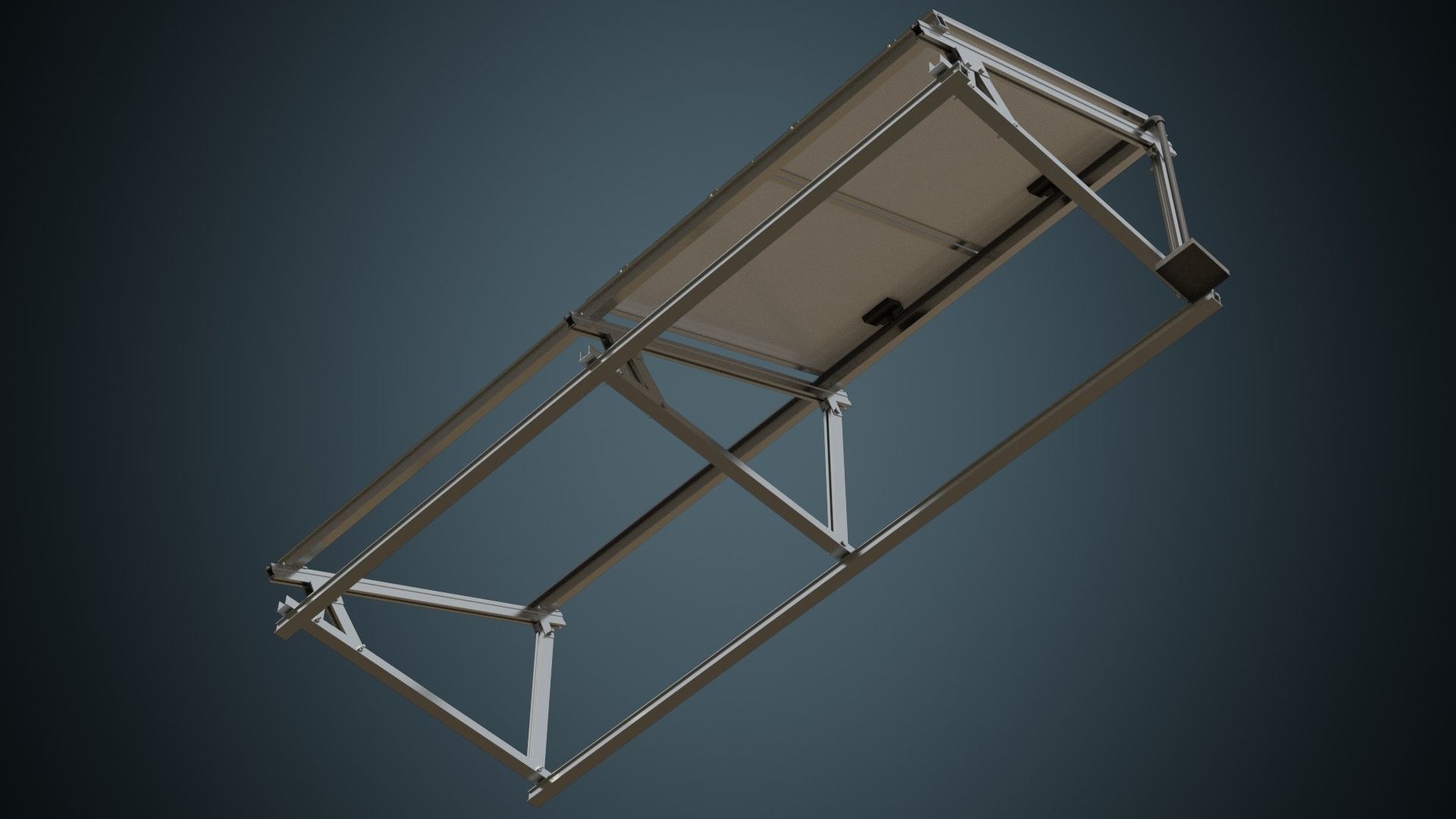 Solar Cell 1A Low-poly 3D model_7