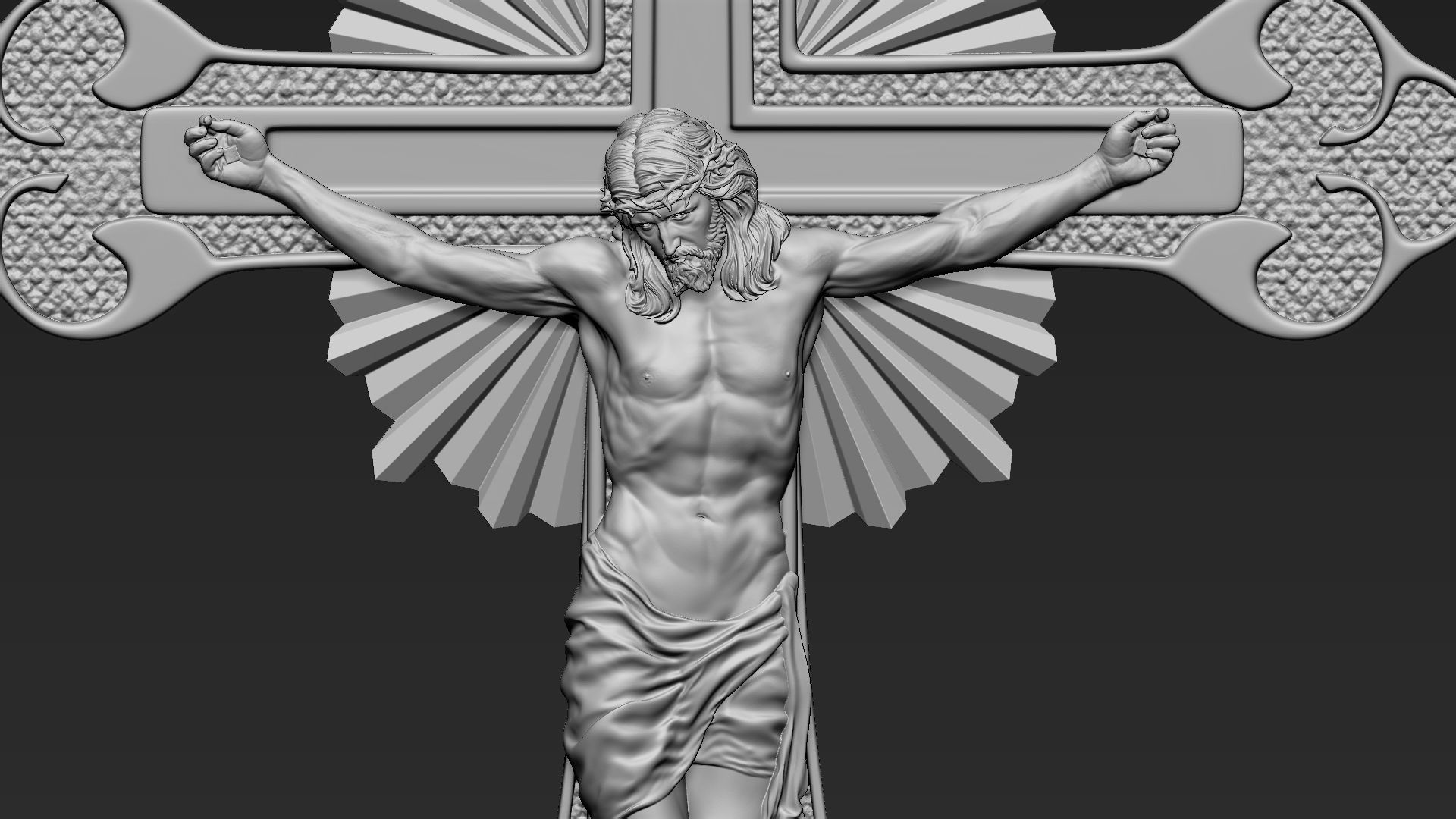 Jesus Cross 10 3D print model_6