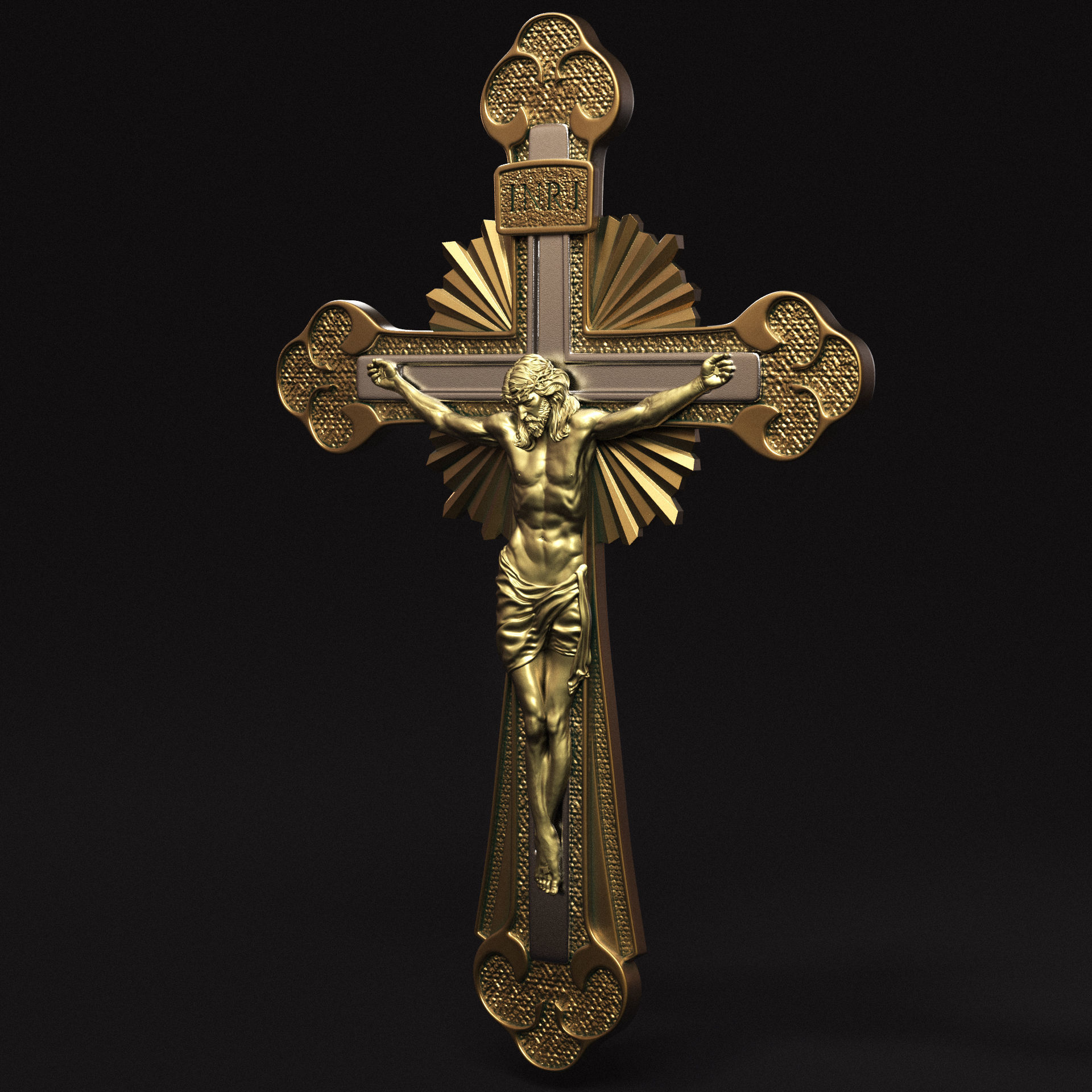 Jesus Cross 10 3D print model_2