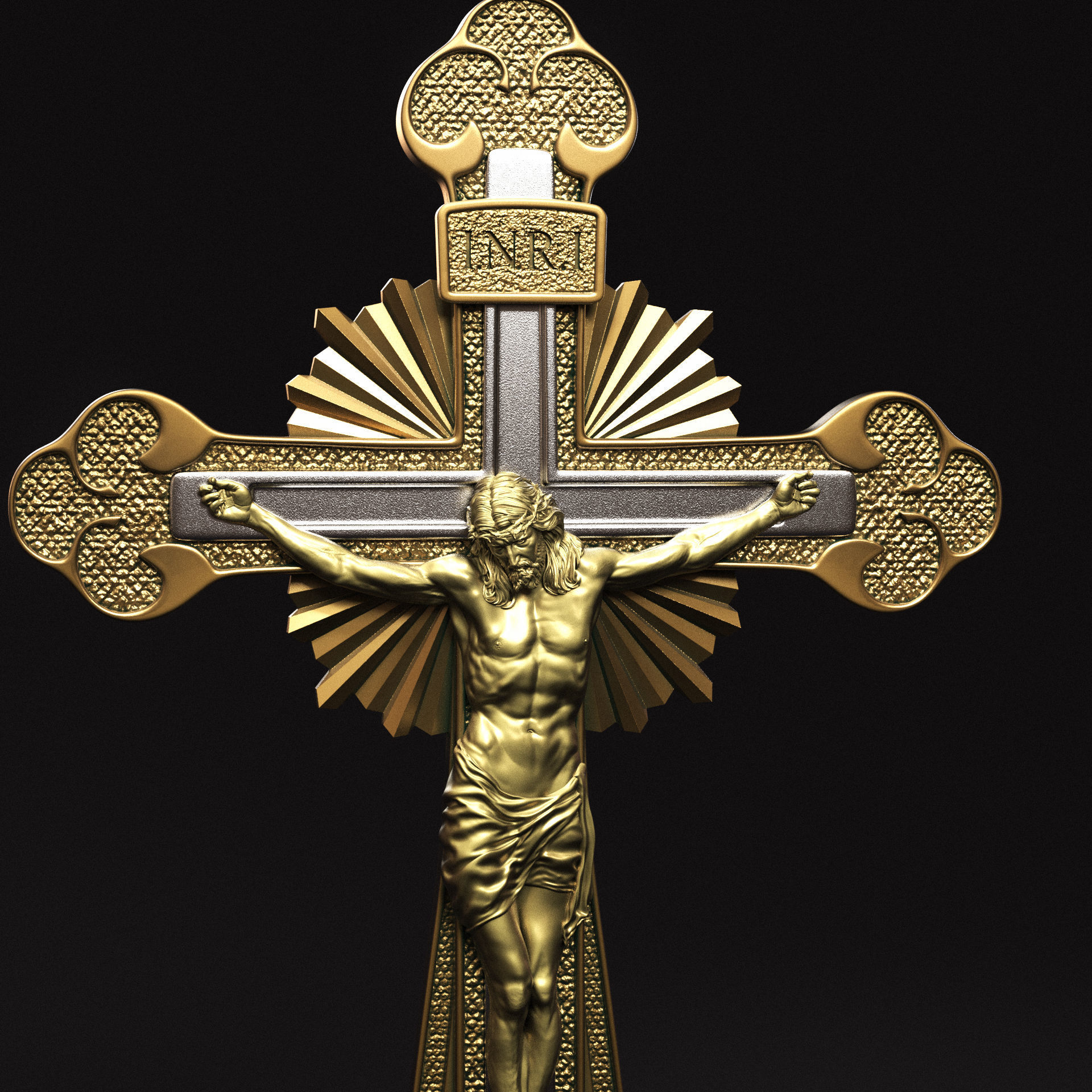Jesus Cross 10 3D print model_3