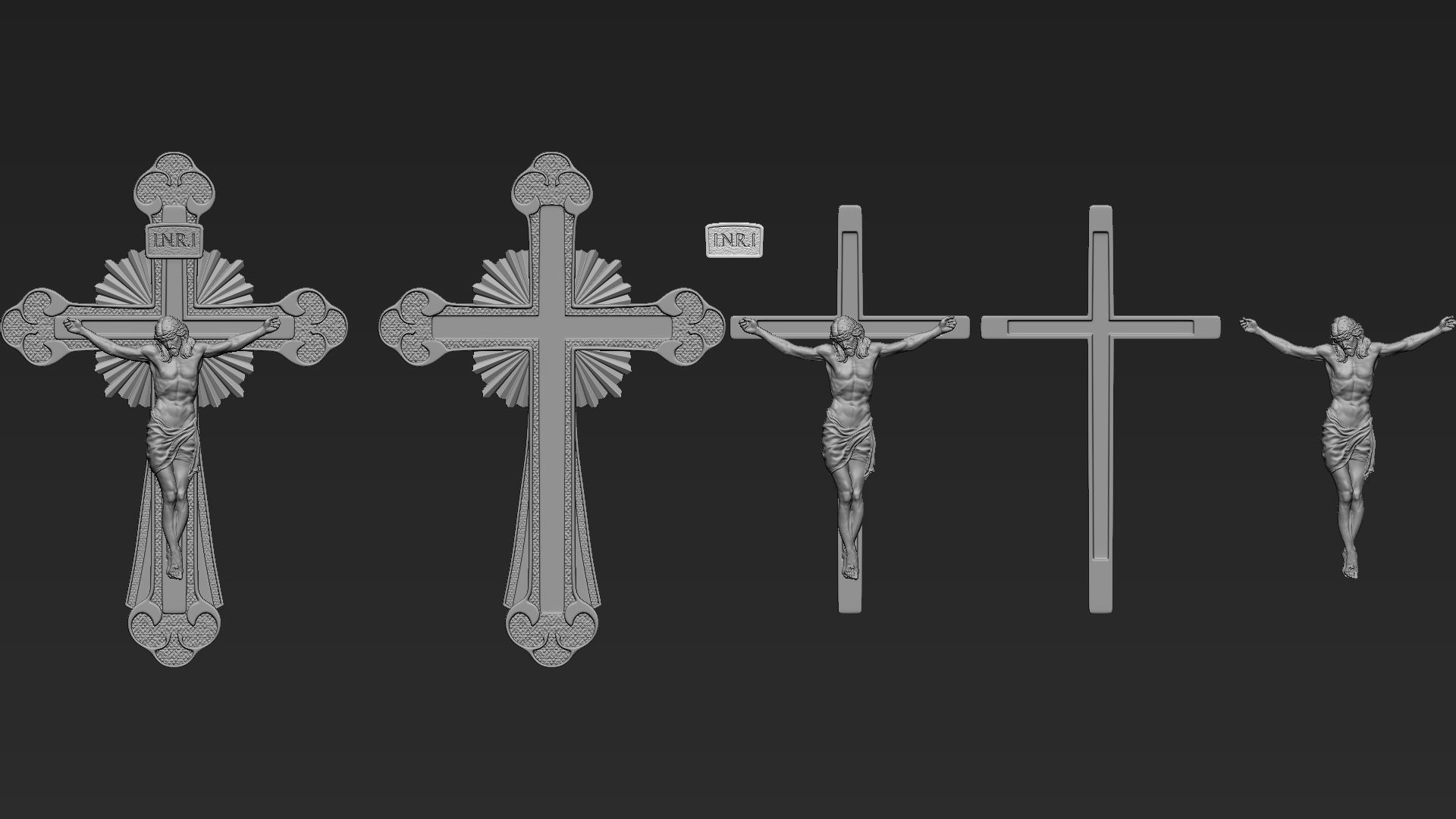 Jesus Cross 10 3D print model_5