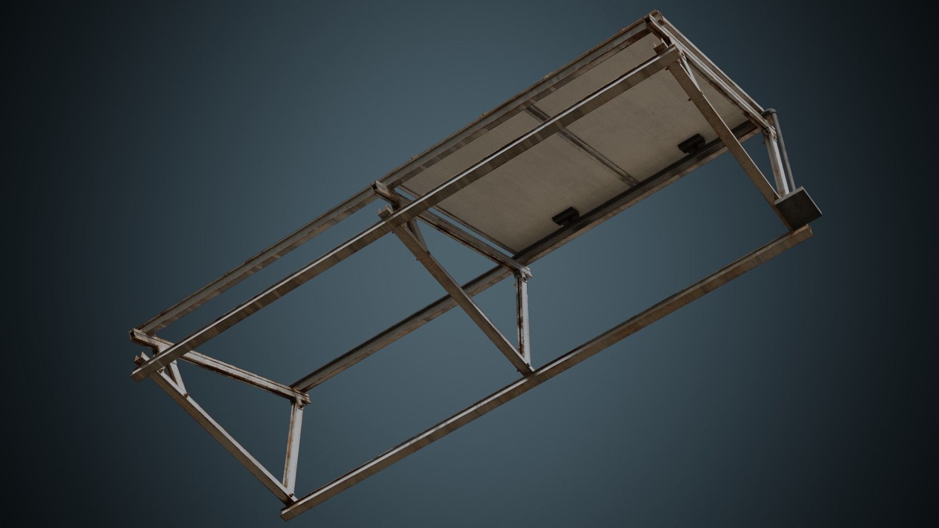 Solar Cell 1B Low-poly 3D model_7