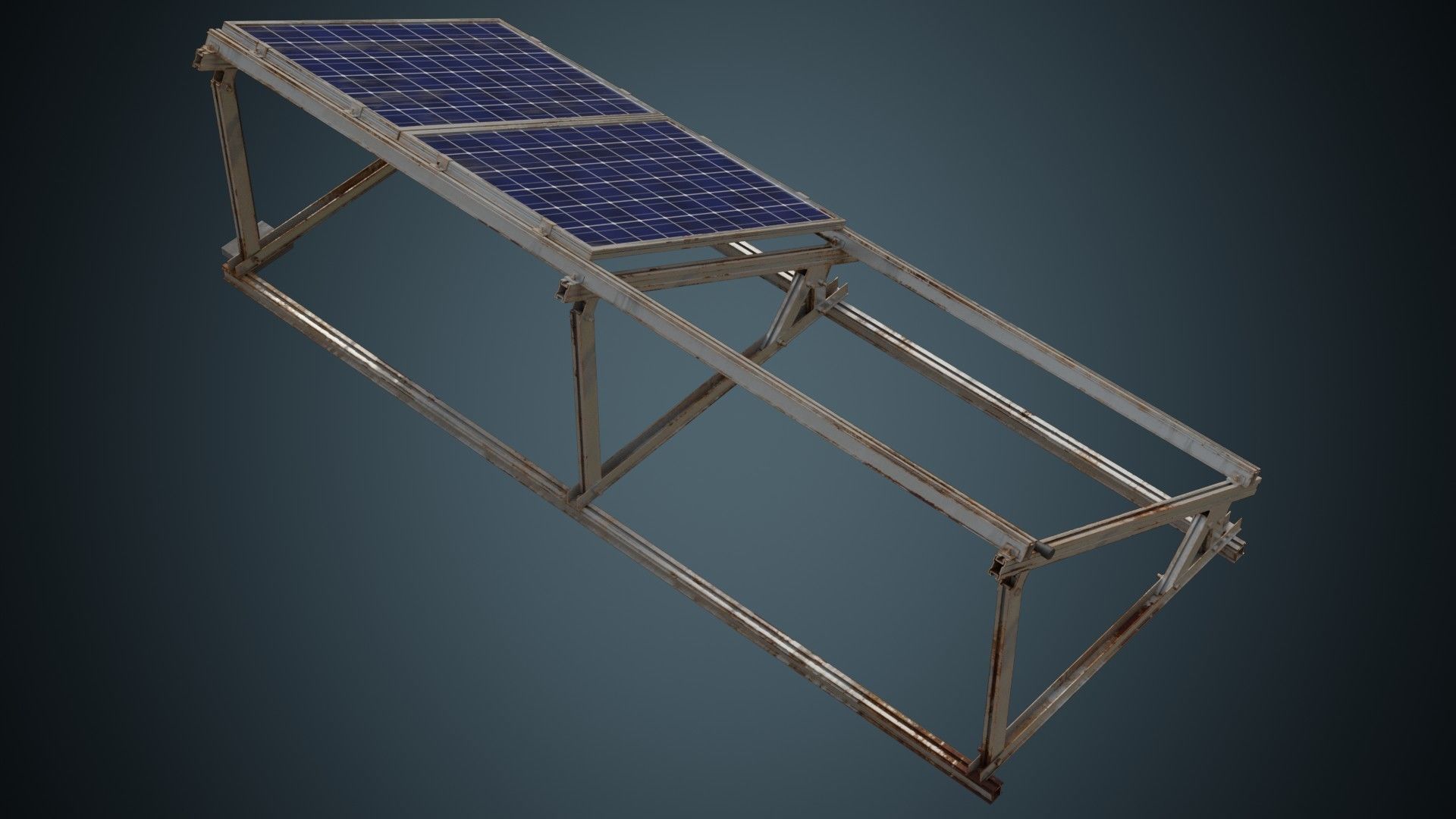 Solar Cell 1B Low-poly 3D model_5