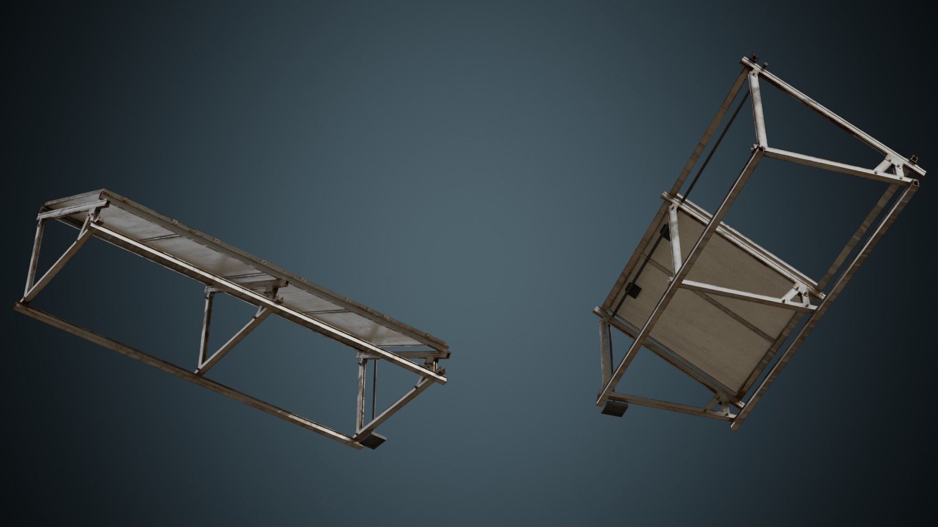 Solar Cell 1B Low-poly 3D model_2