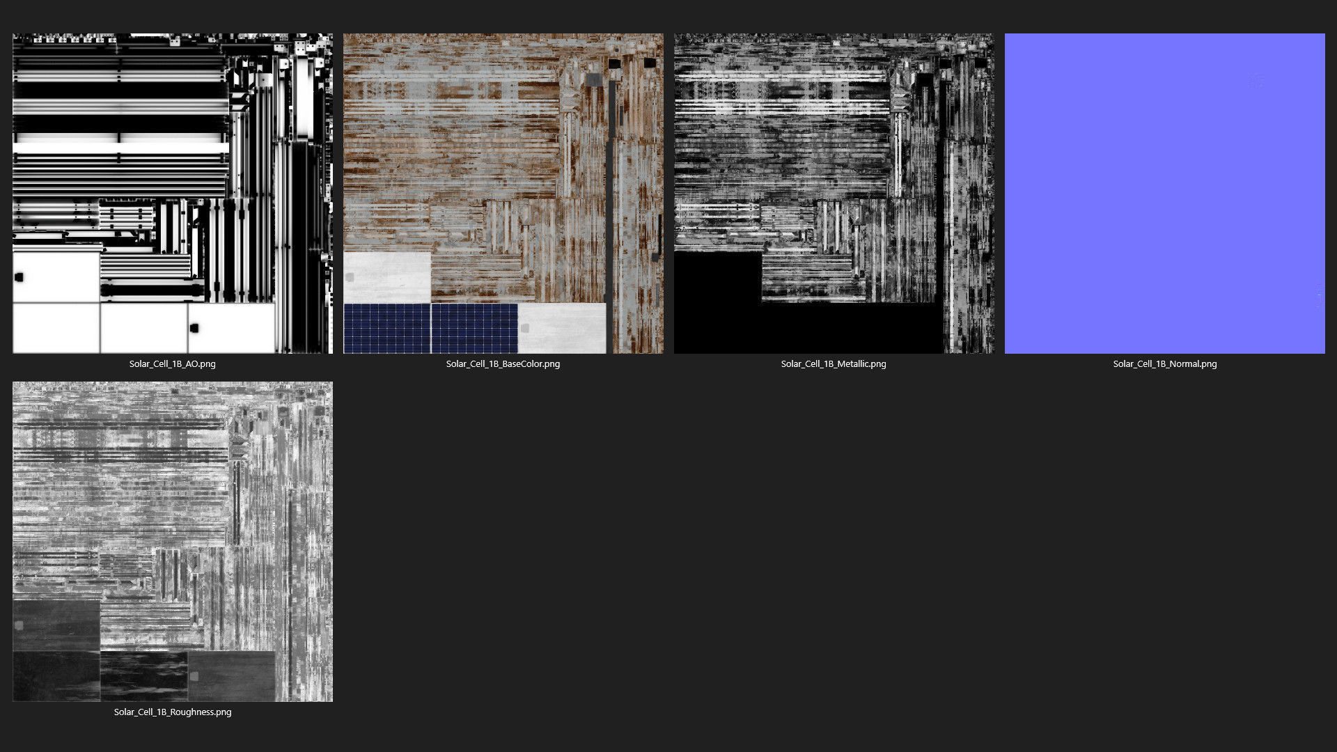 Solar Cell 1B Low-poly 3D model_13