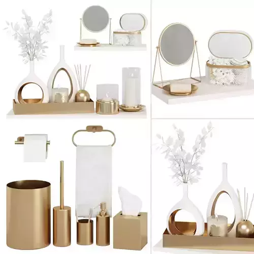 bathroom set 05 3D model