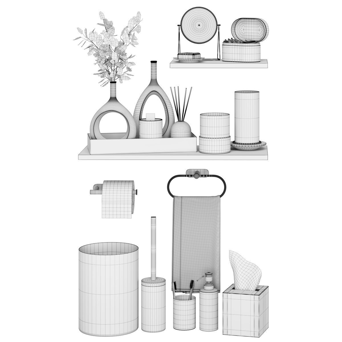 bathroom set 05 3D model_5