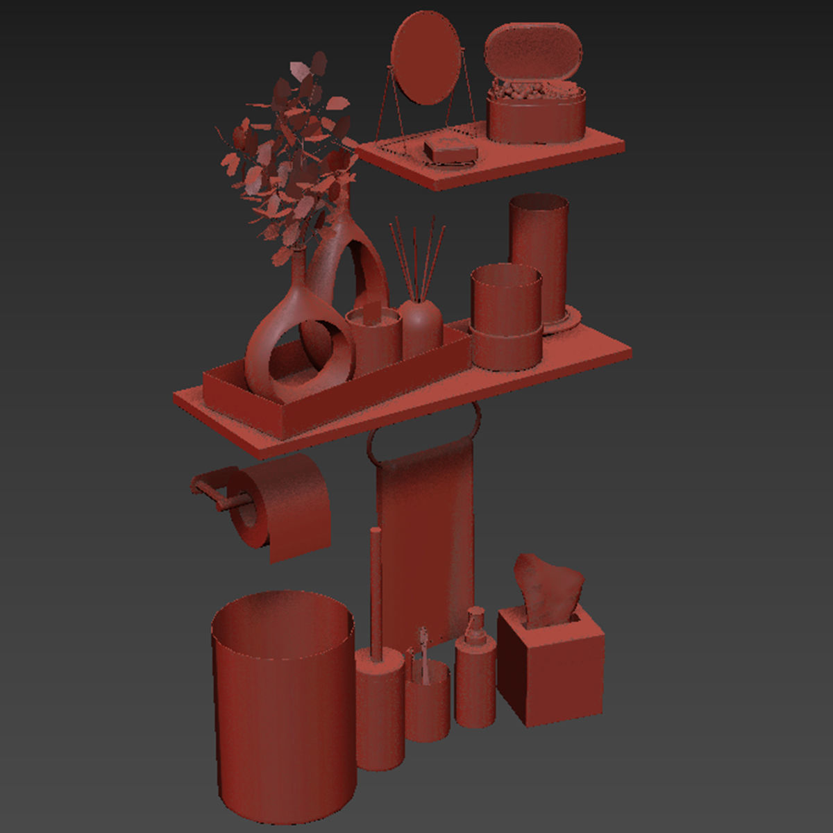 bathroom set 05 3D model_6