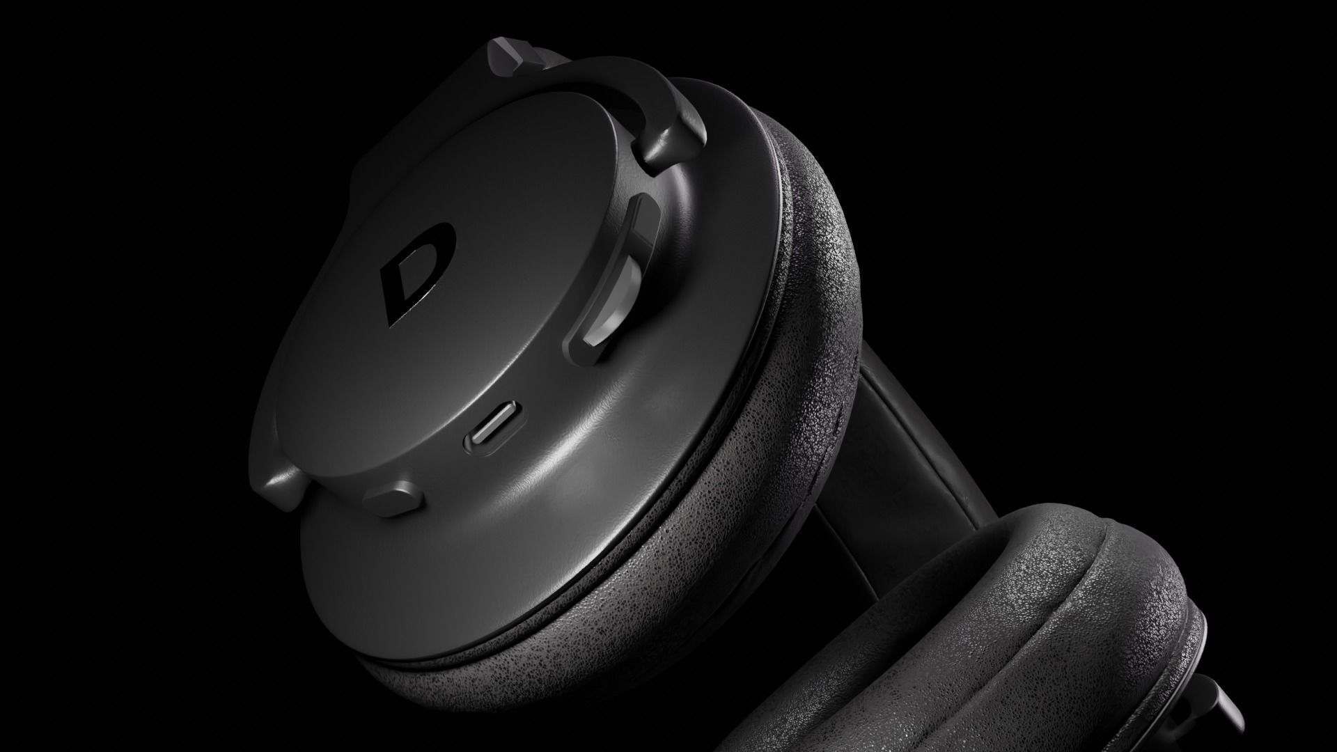Wireless Gaming Headset 3D model_3