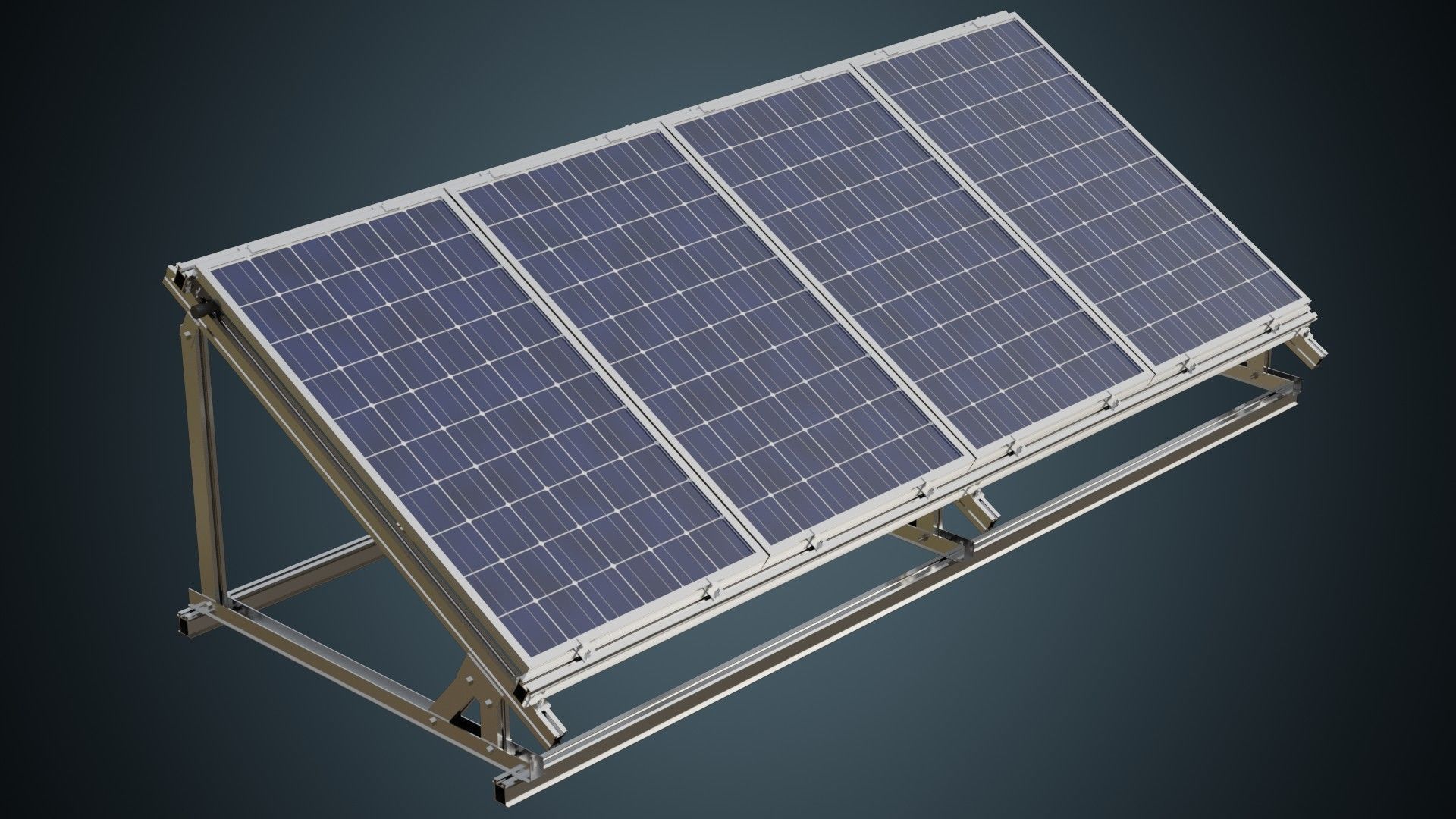  Solar Cell 1 Basic Low-poly 3D model_1