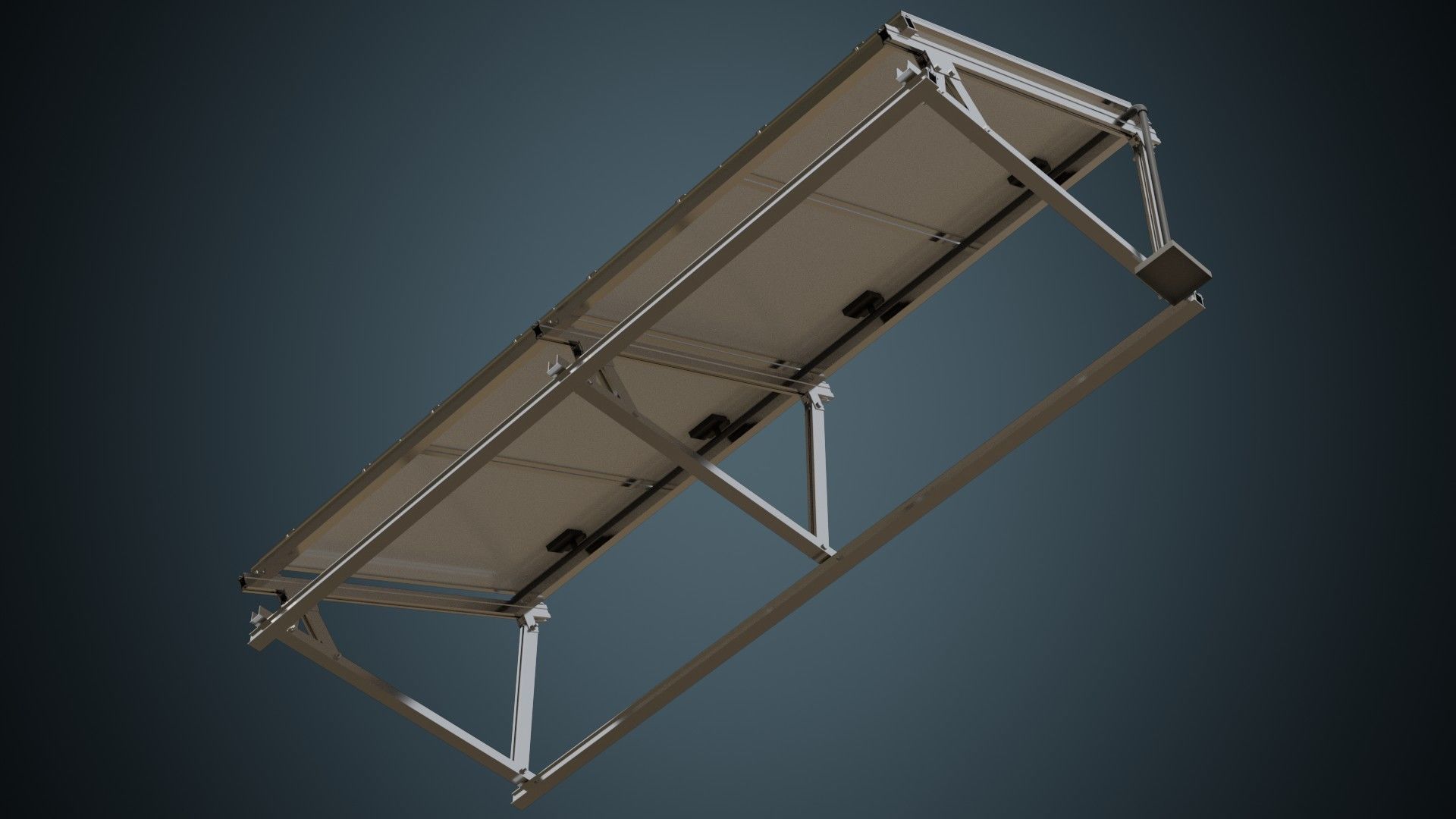  Solar Cell 1 Basic Low-poly 3D model_4