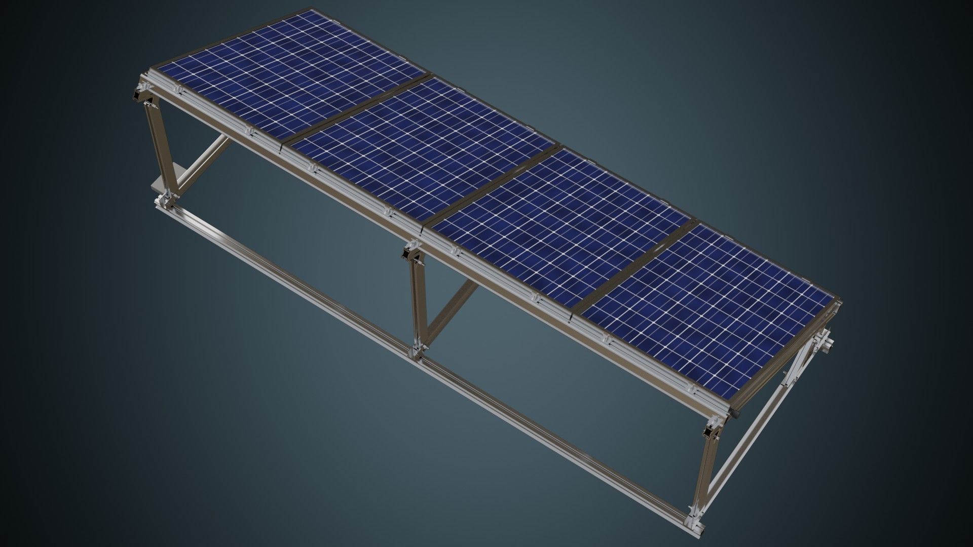  Solar Cell 1 Basic Low-poly 3D model_2