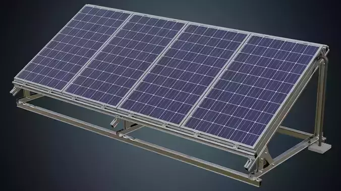  Solar Cell 1 Basic Low-poly 3D model