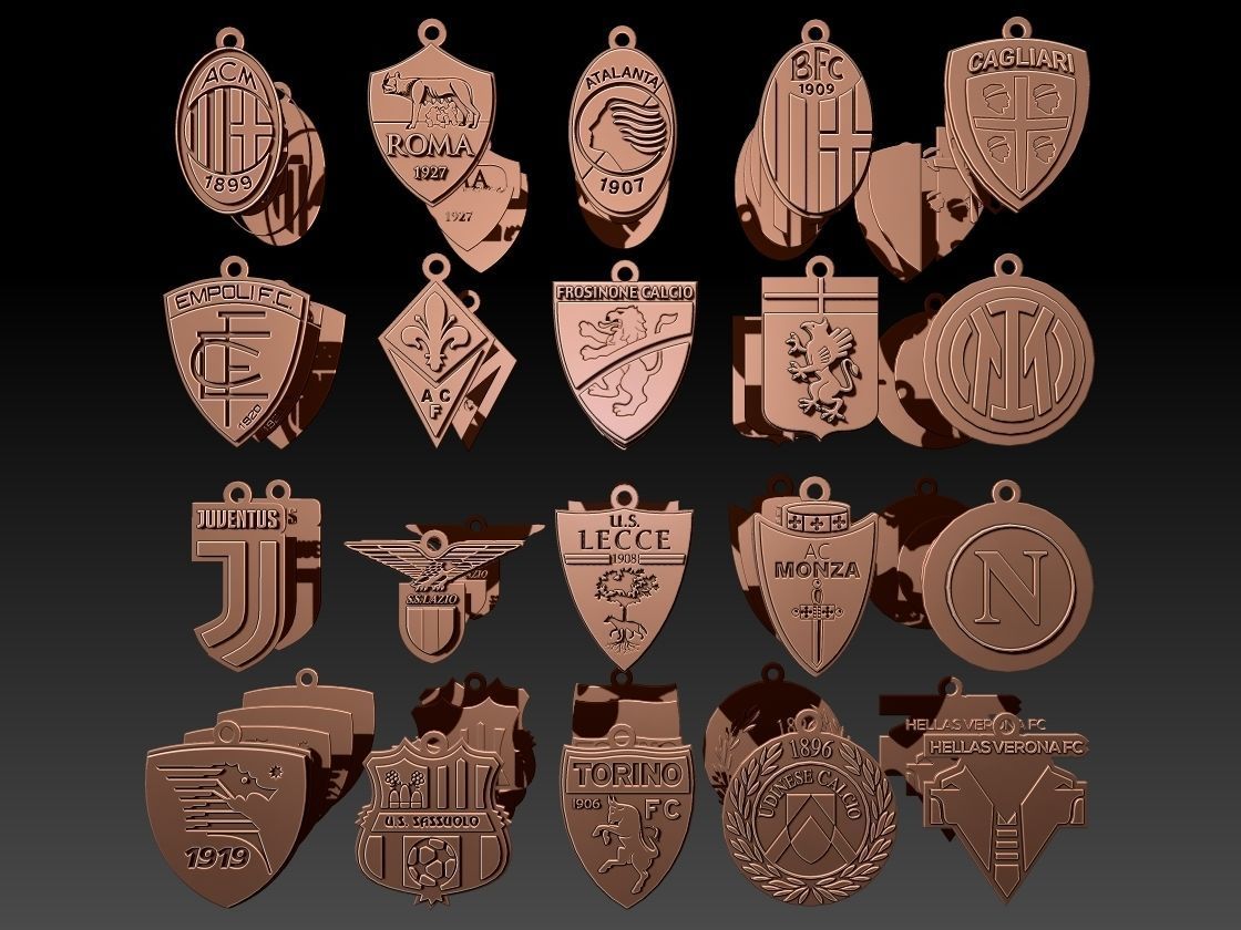 Italy Serie A League all teams printable and renderable 3D print model_2