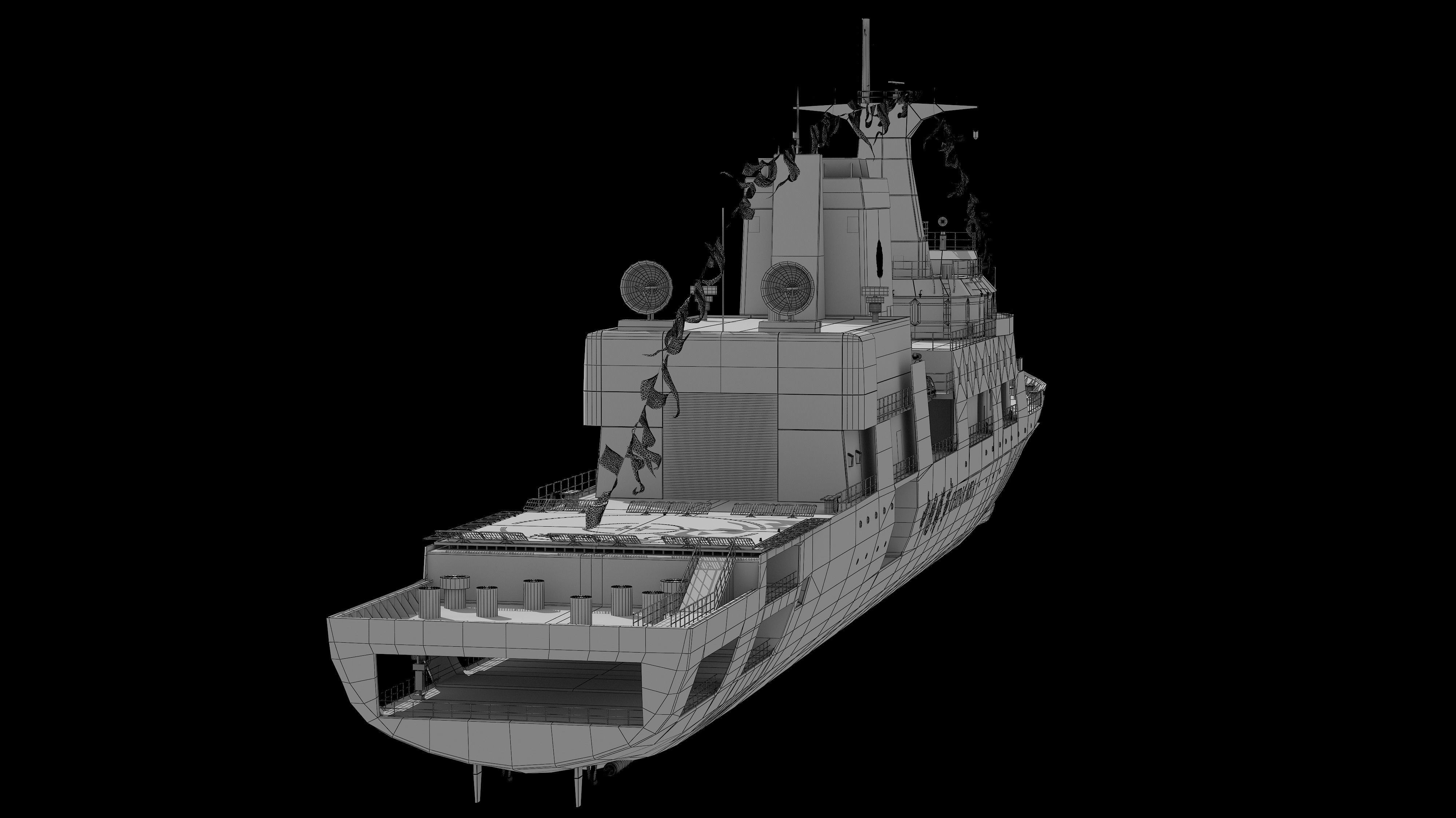Haixun 06 is  cruise rescue ship in the Taiwan Strait China 3D model_22