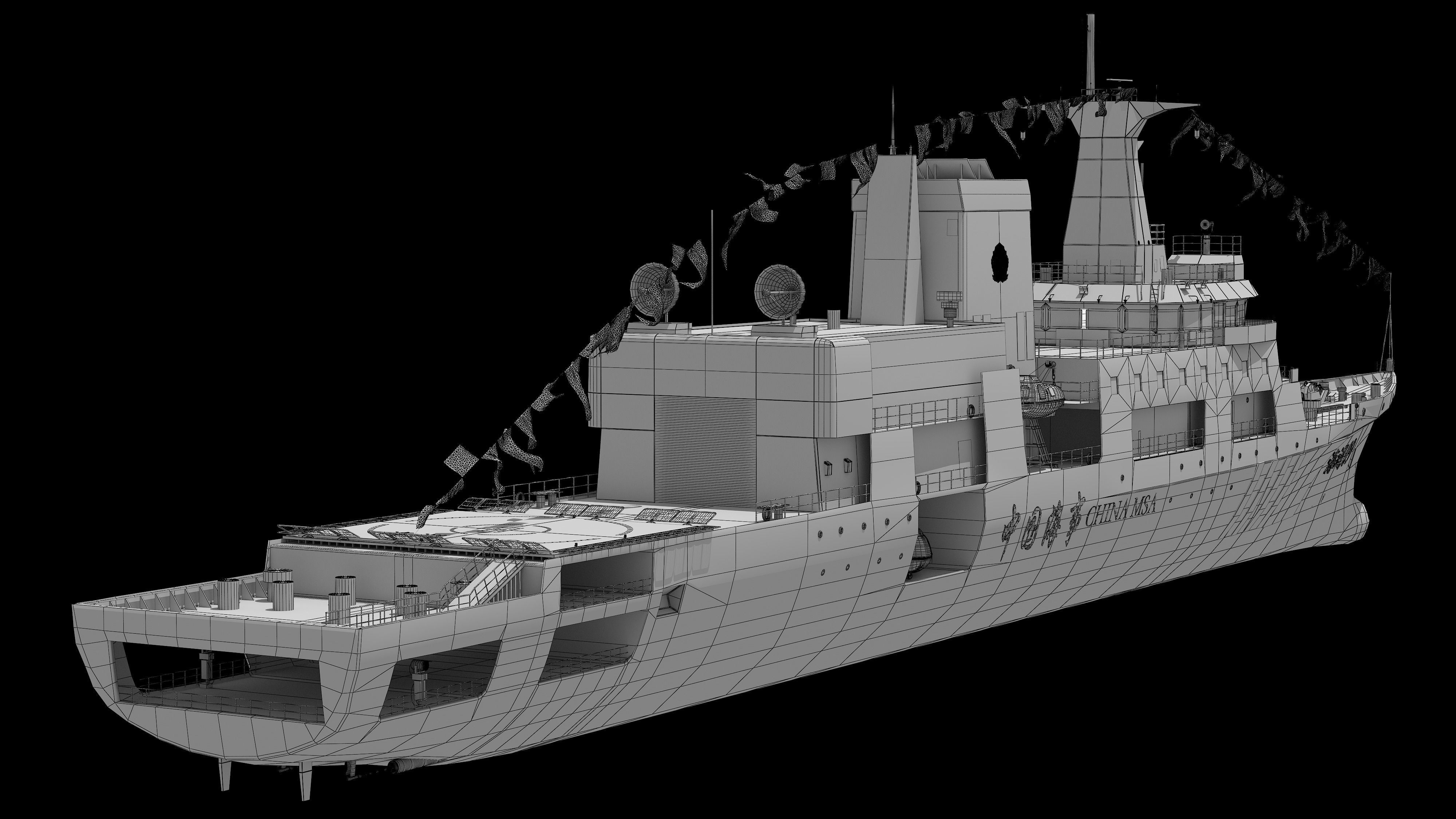 Haixun 06 is  cruise rescue ship in the Taiwan Strait China 3D model_25