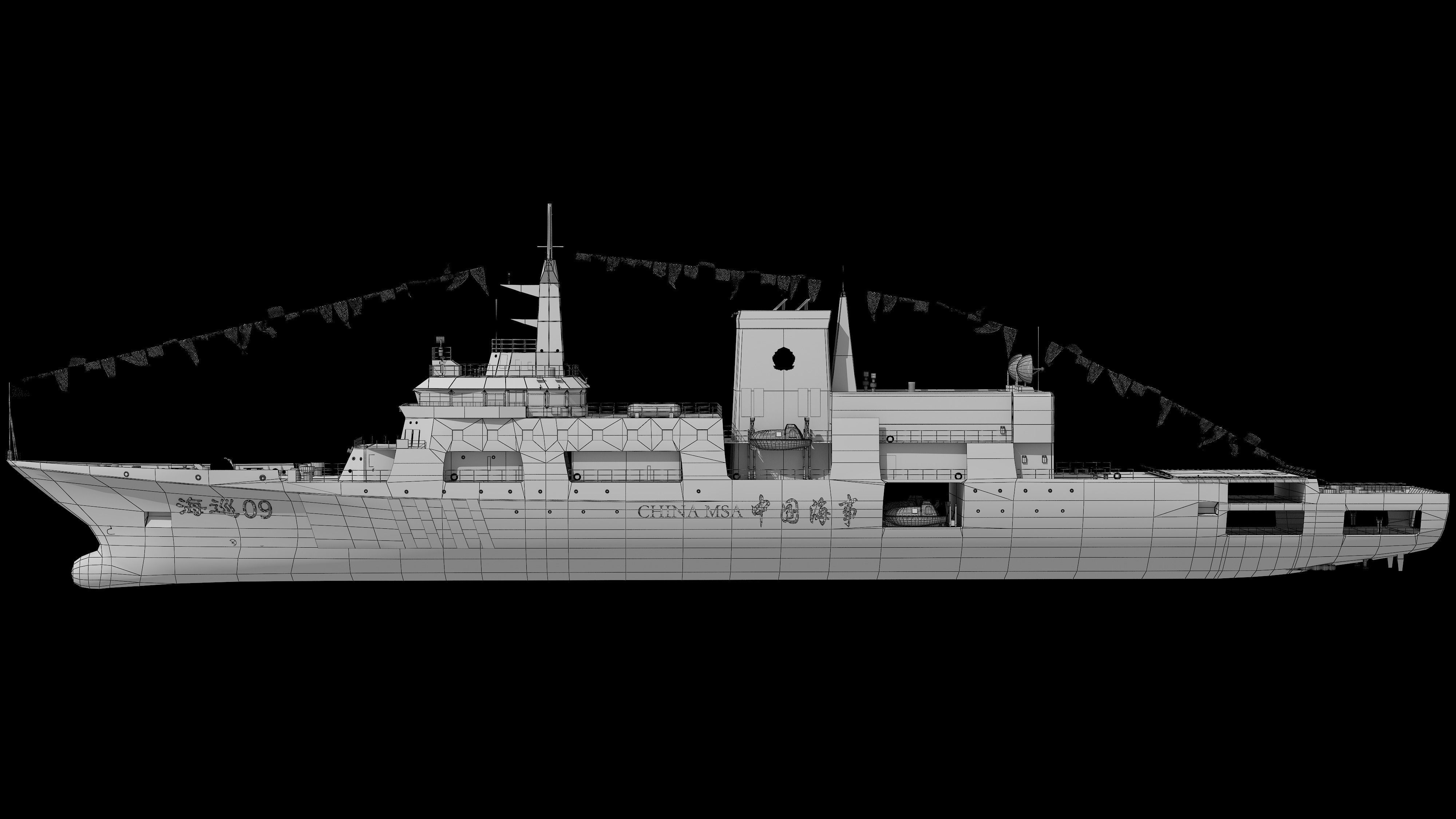 Haixun 06 is  cruise rescue ship in the Taiwan Strait China 3D model_17