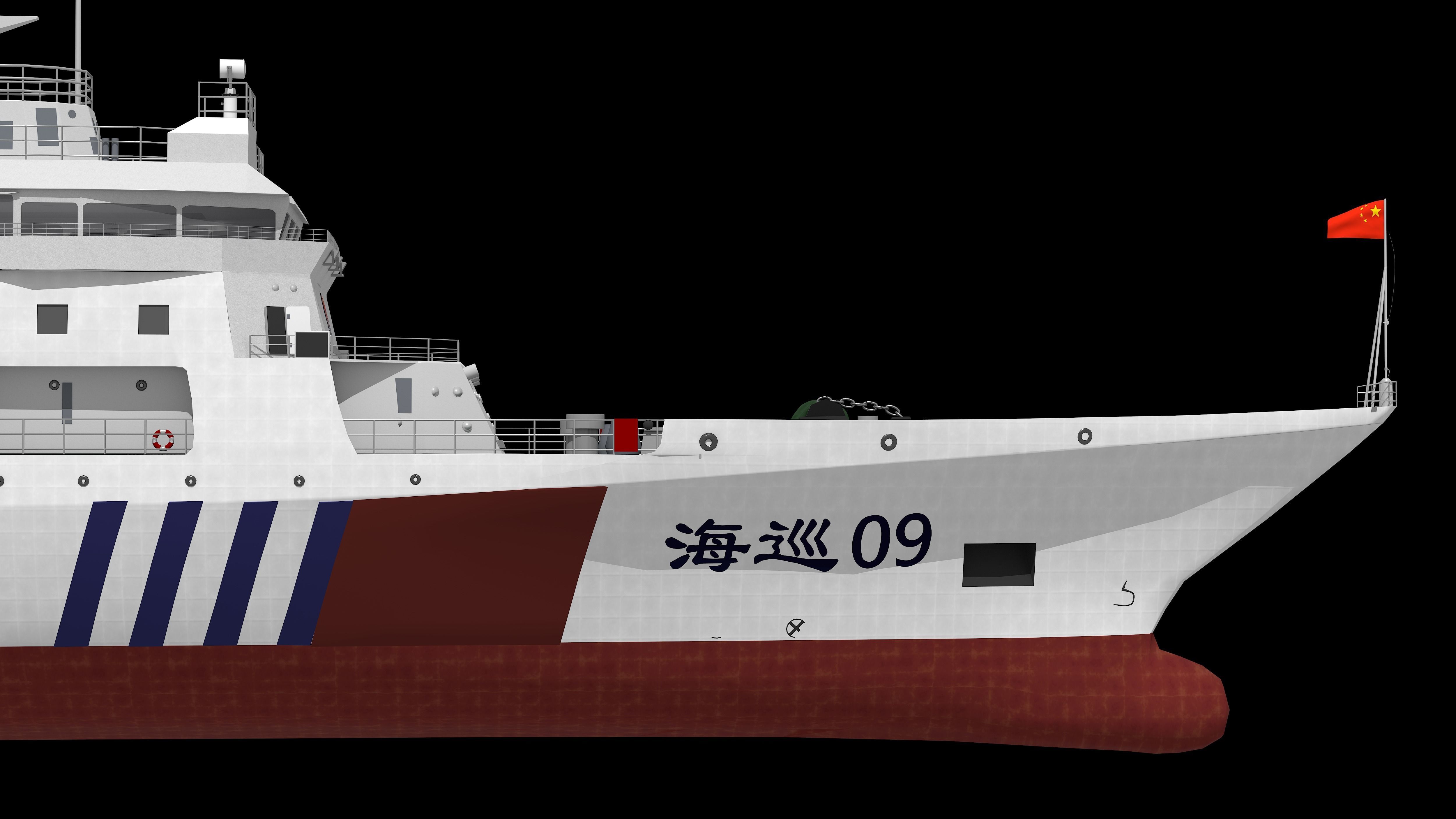 Haixun 06 is  cruise rescue ship in the Taiwan Strait China 3D model_31