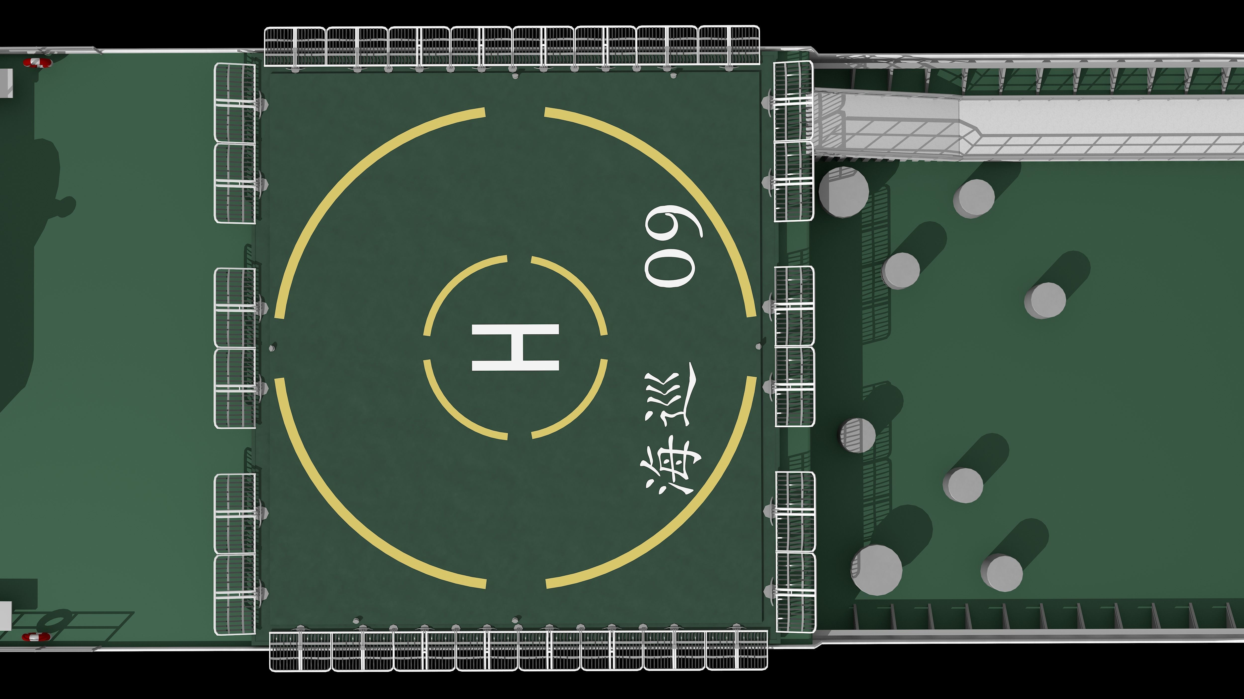 Haixun 06 is  cruise rescue ship in the Taiwan Strait China 3D model_39