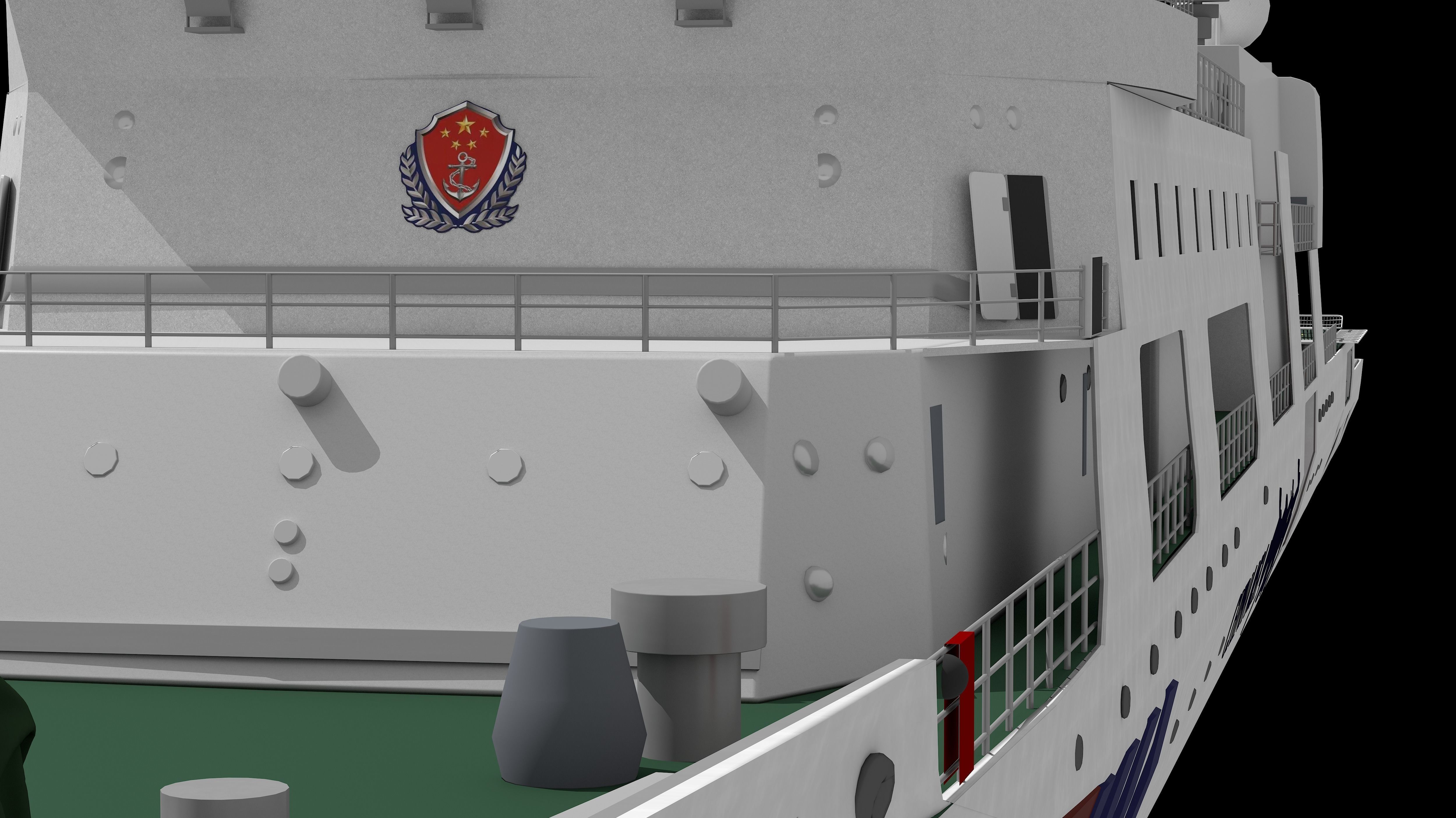 Haixun 06 is  cruise rescue ship in the Taiwan Strait China 3D model_40