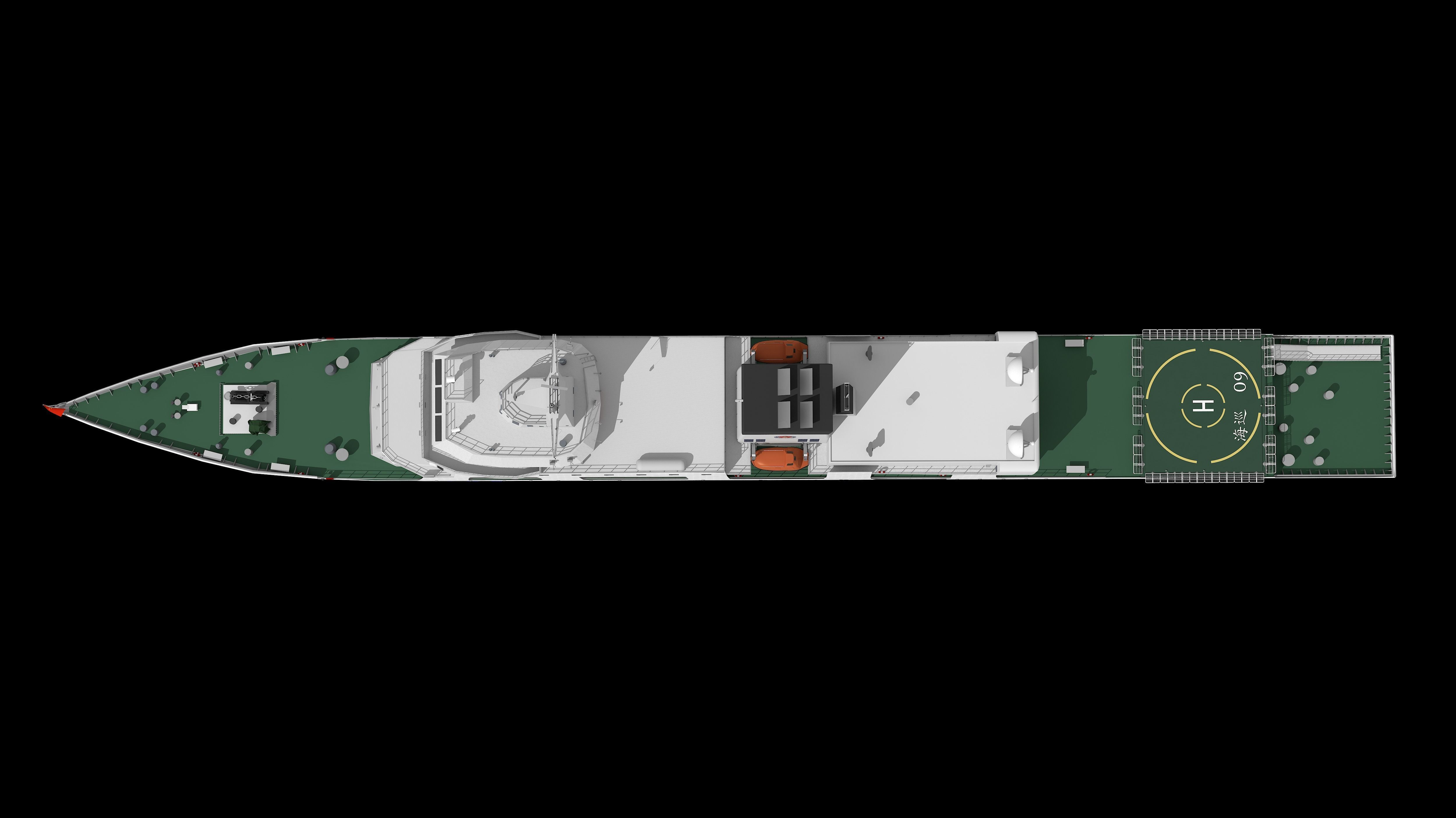 Haixun 06 is  cruise rescue ship in the Taiwan Strait China 3D model_29