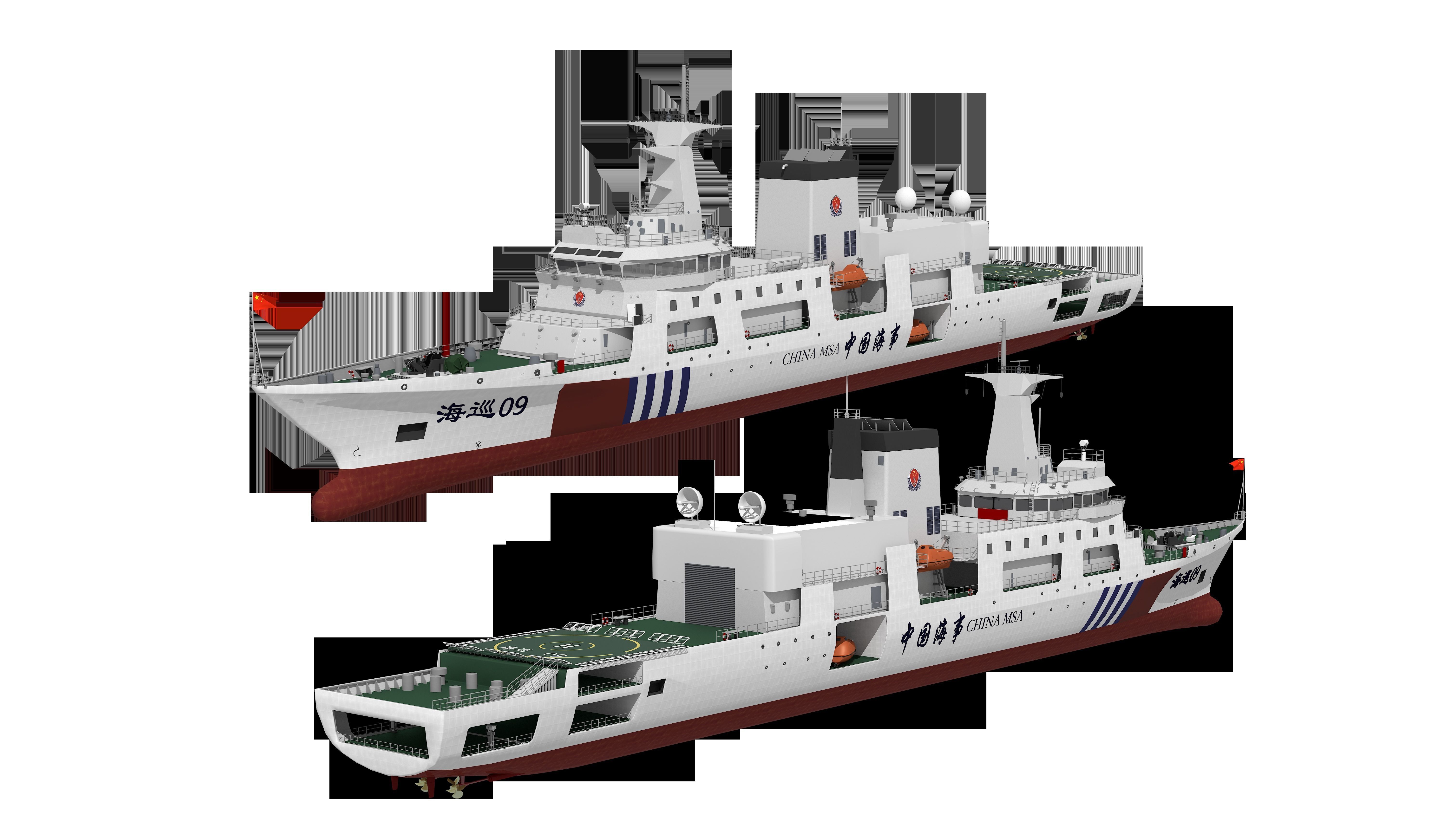 Haixun 06 is  cruise rescue ship in the Taiwan Strait China 3D model_13