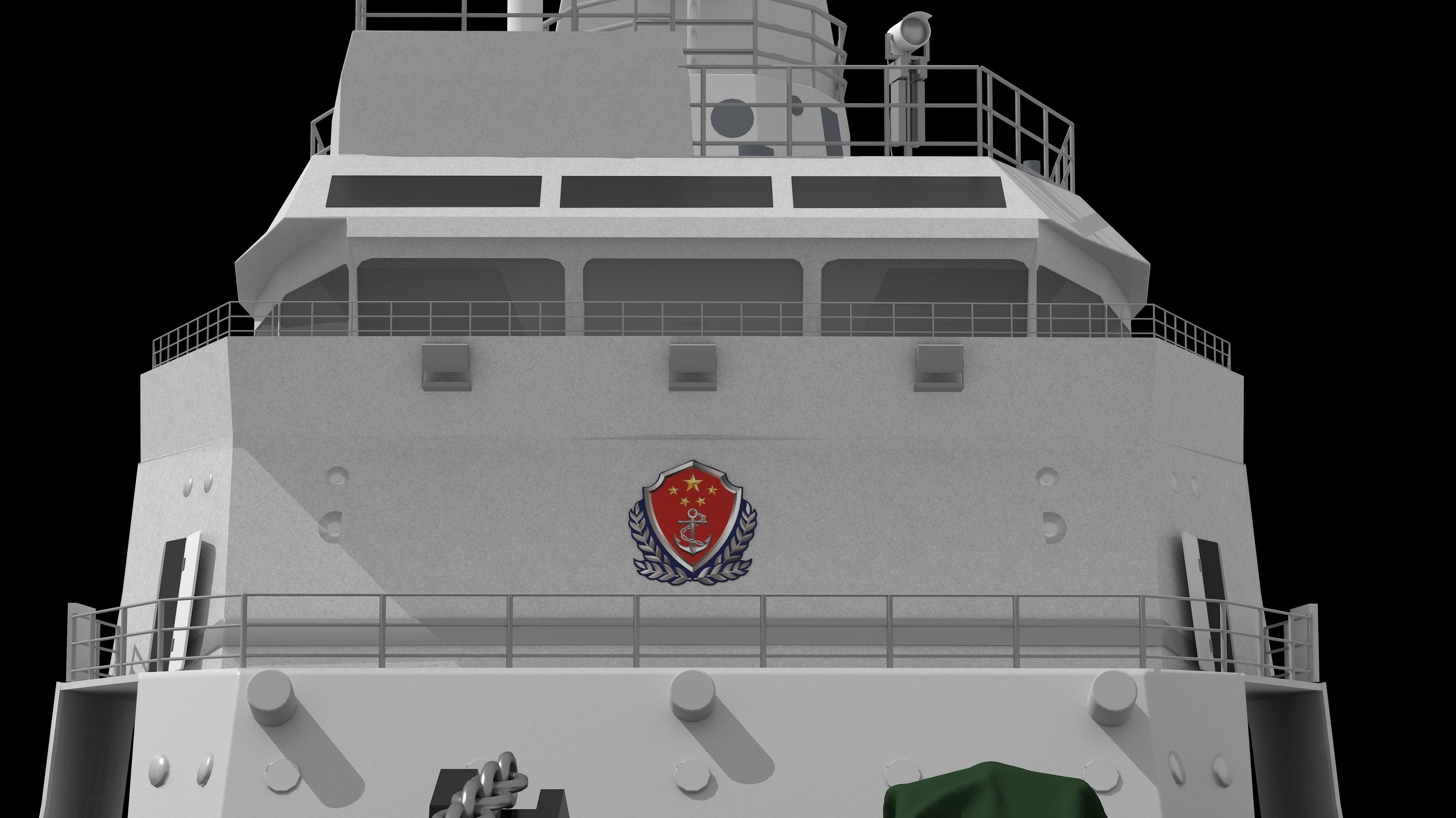Haixun 06 is  cruise rescue ship in the Taiwan Strait China 3D model_36
