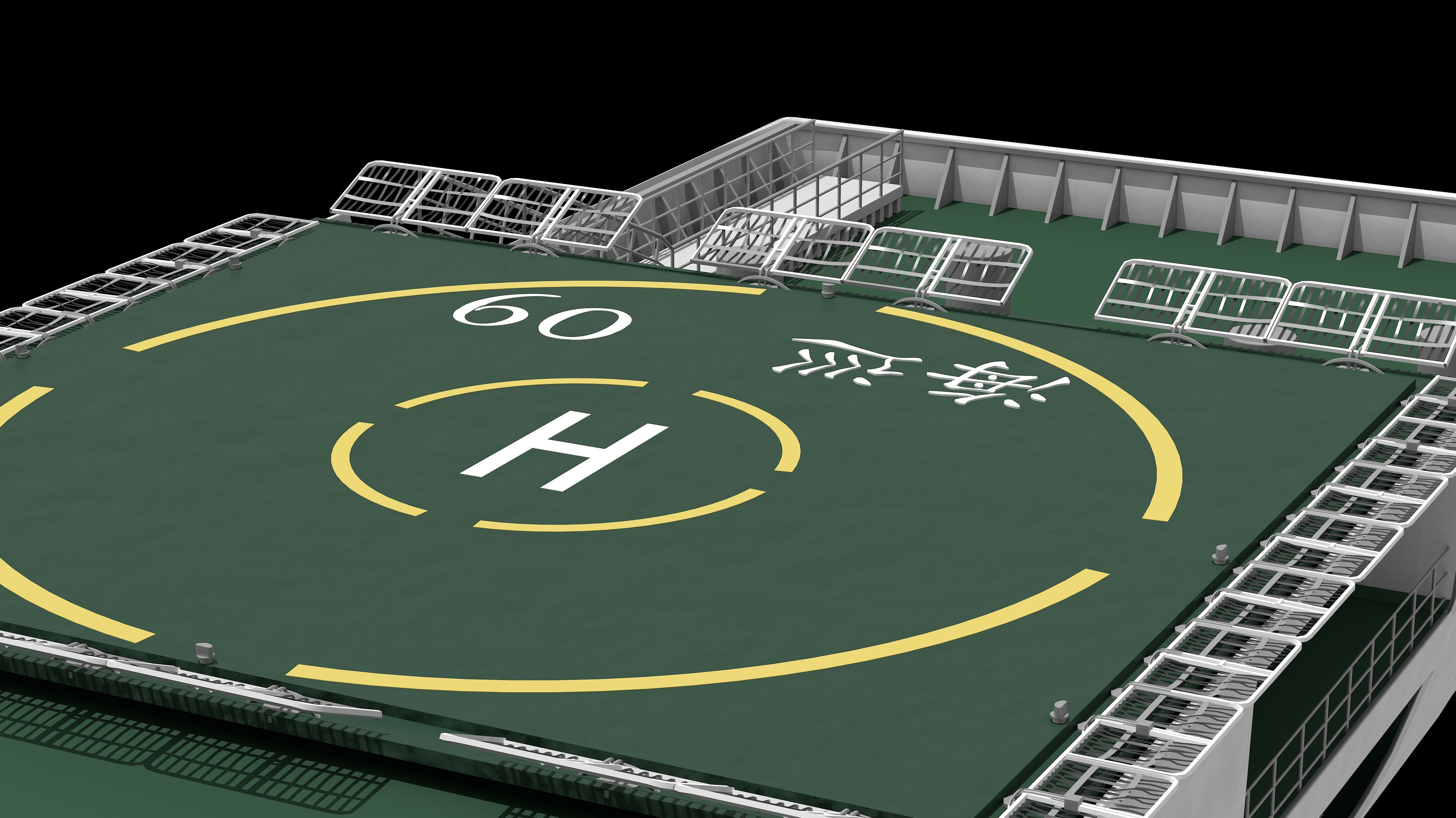 Haixun 06 is  cruise rescue ship in the Taiwan Strait China 3D model_33
