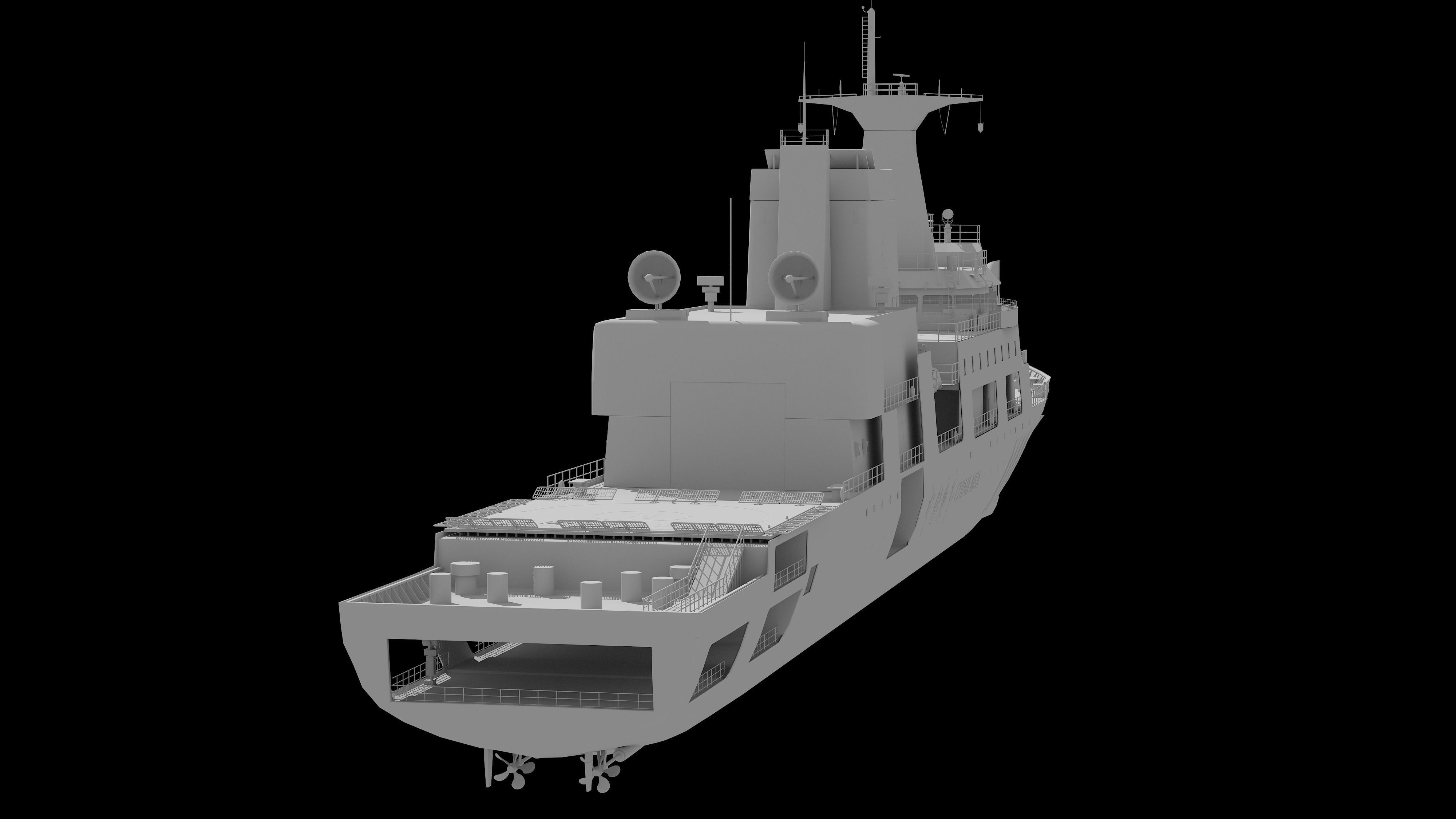 Haixun 06 is  cruise rescue ship in the Taiwan Strait China 3D model_41