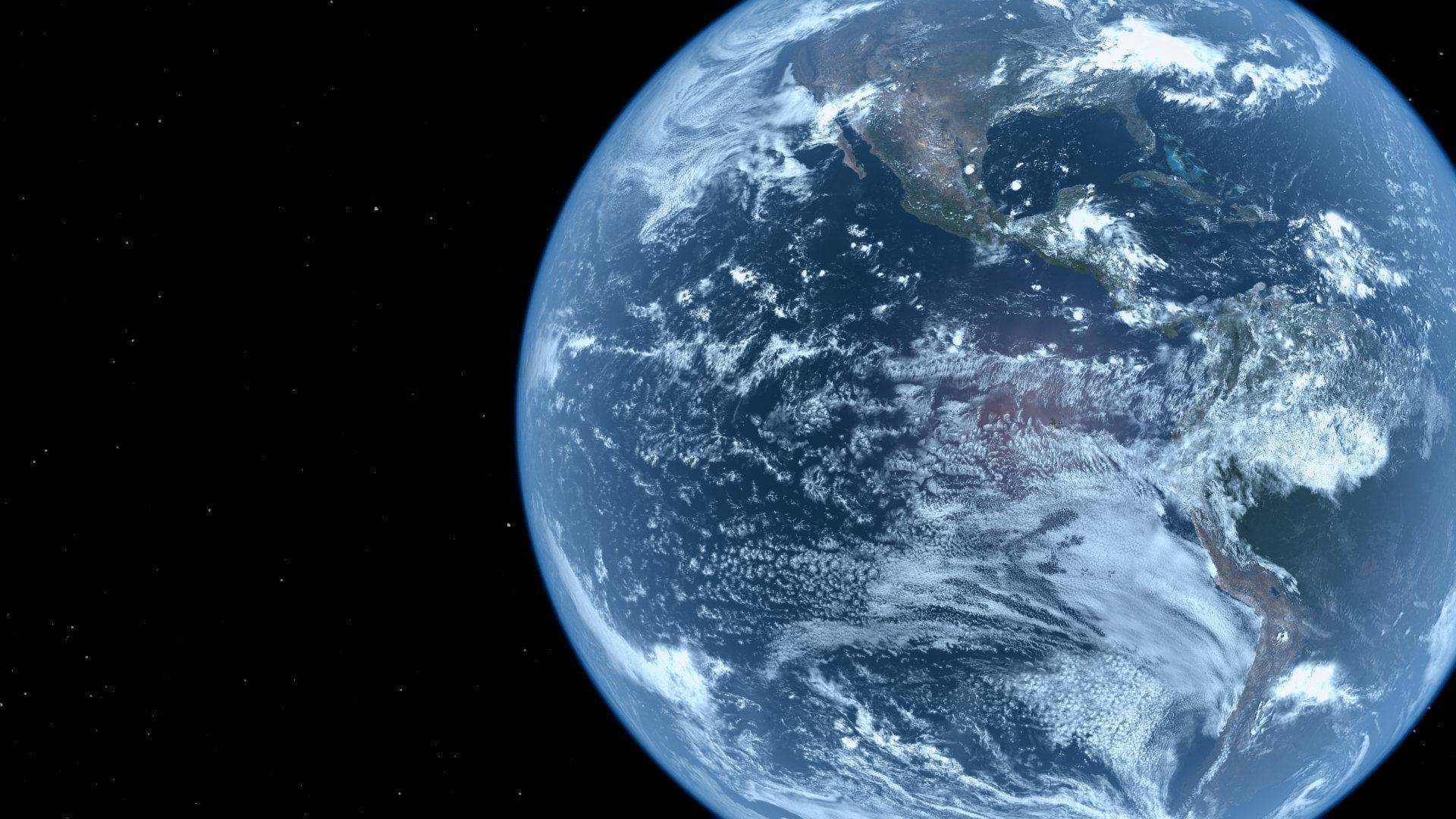 HD Realistic Earth Model Blue Earth Cloud Atmosphere Movie Earth 3D model_3