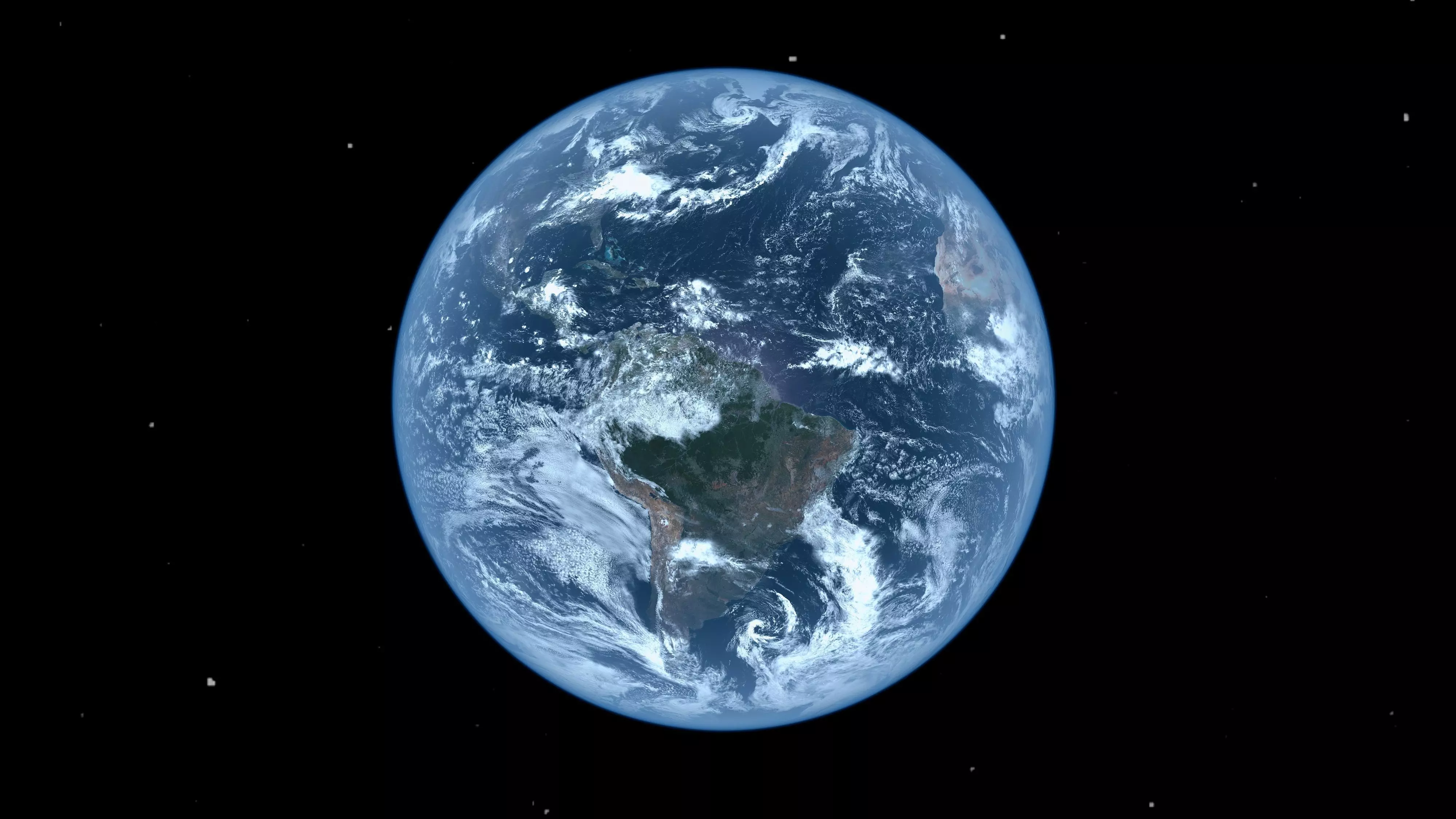 HD Realistic Earth Model Blue Earth Cloud Atmosphere Movie Earth 3D model_0