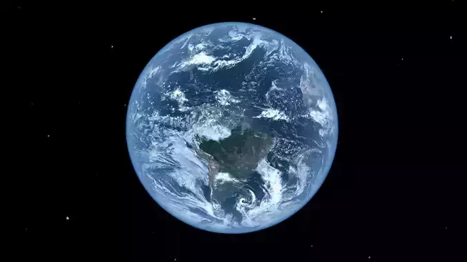 HD Realistic Earth Model Blue Earth Cloud Atmosphere Movie Earth
