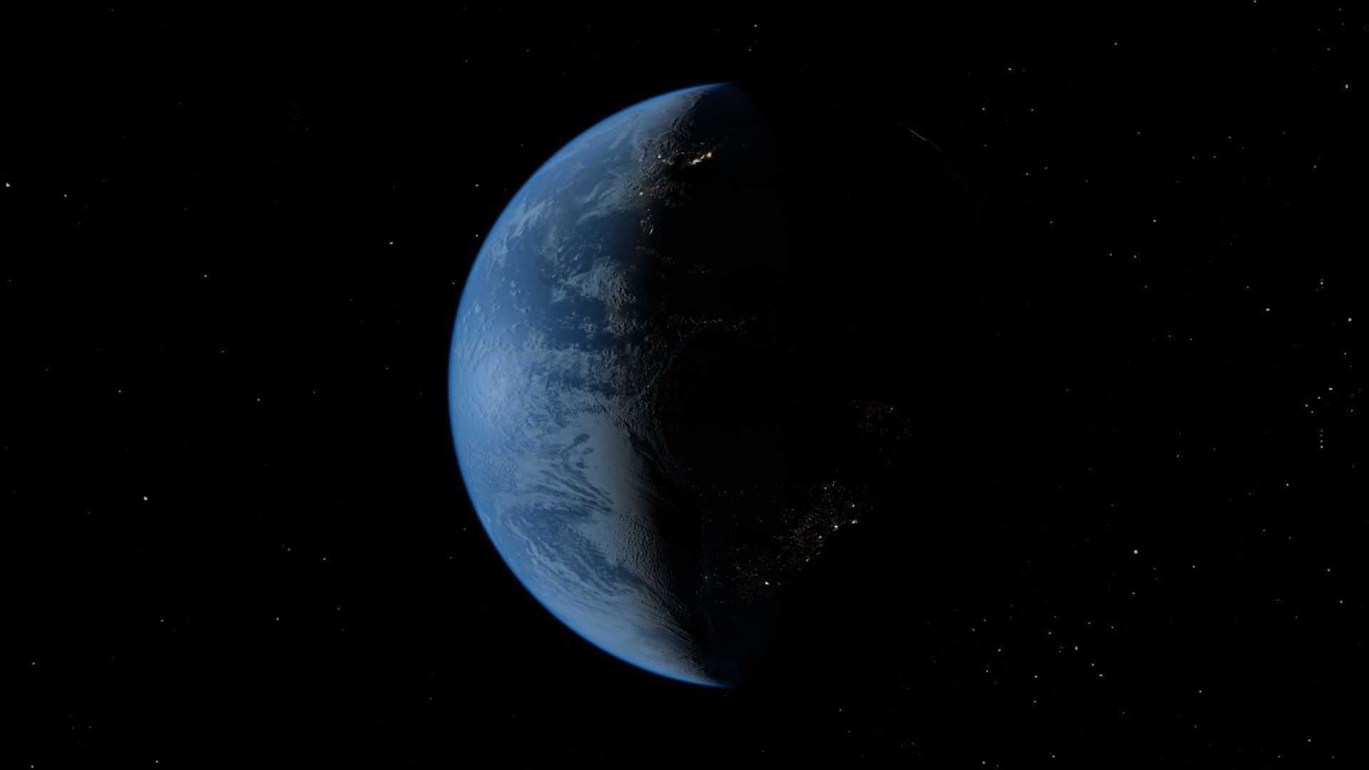 HD Realistic Earth Model Blue Earth Cloud Atmosphere Movie Earth 3D model_22