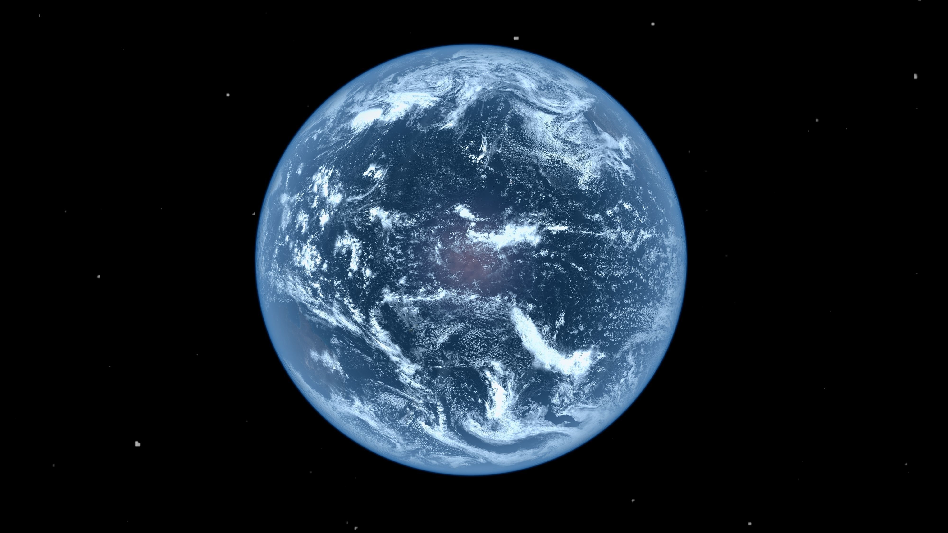 HD Realistic Earth Model Blue Earth Cloud Atmosphere Movie Earth 3D model_37