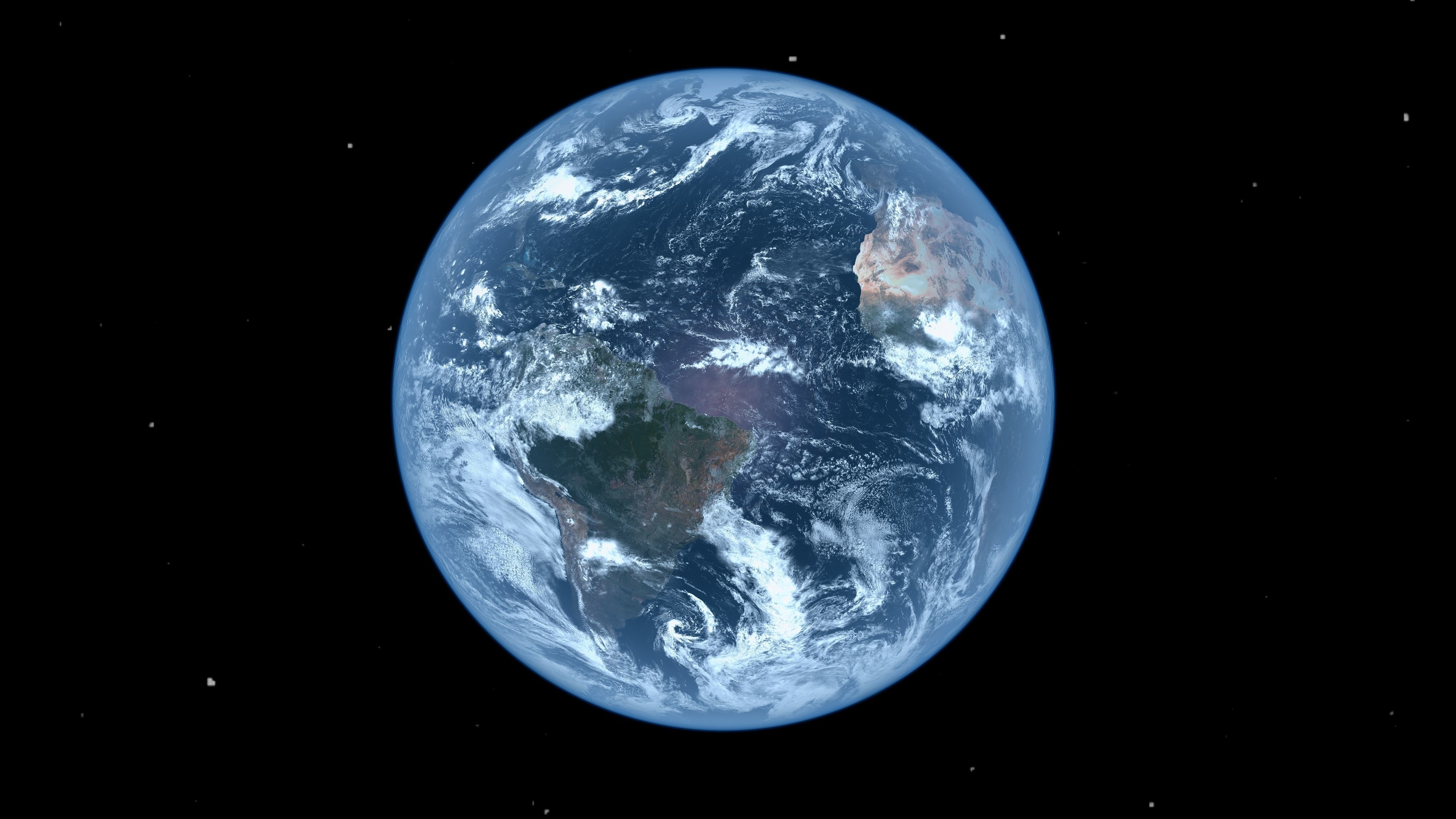 HD Realistic Earth Model Blue Earth Cloud Atmosphere Movie Earth 3D model_16