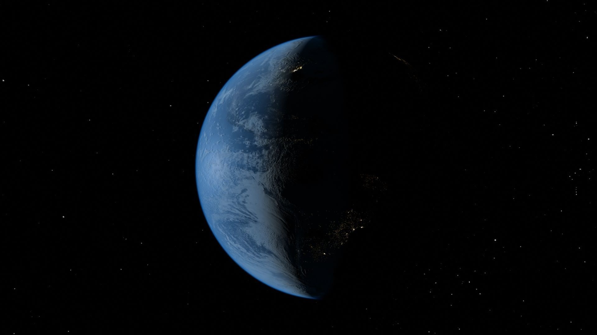 HD Realistic Earth Model Blue Earth Cloud Atmosphere Movie Earth 3D model_24