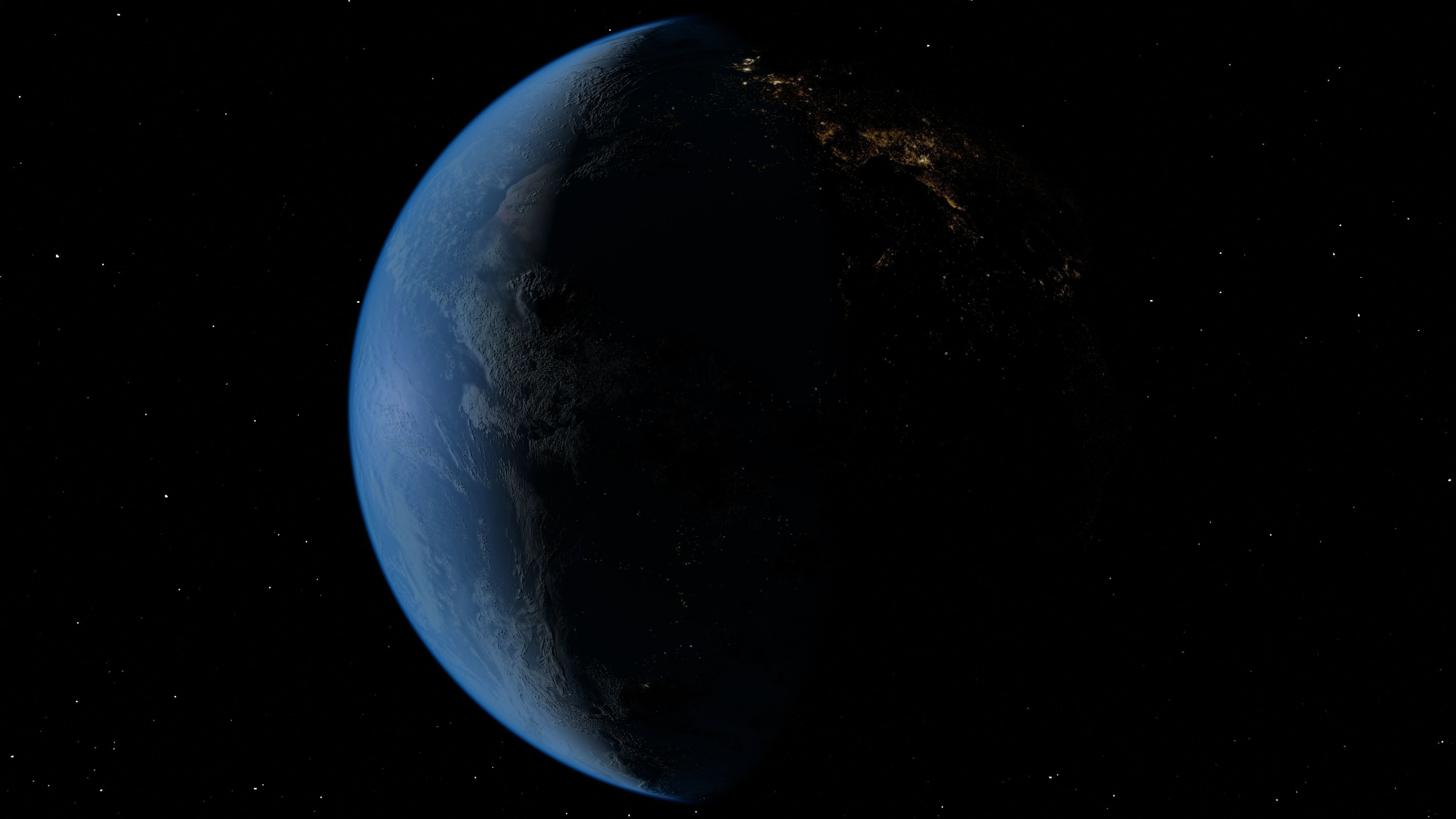 HD Realistic Earth Model Blue Earth Cloud Atmosphere Movie Earth 3D model_39