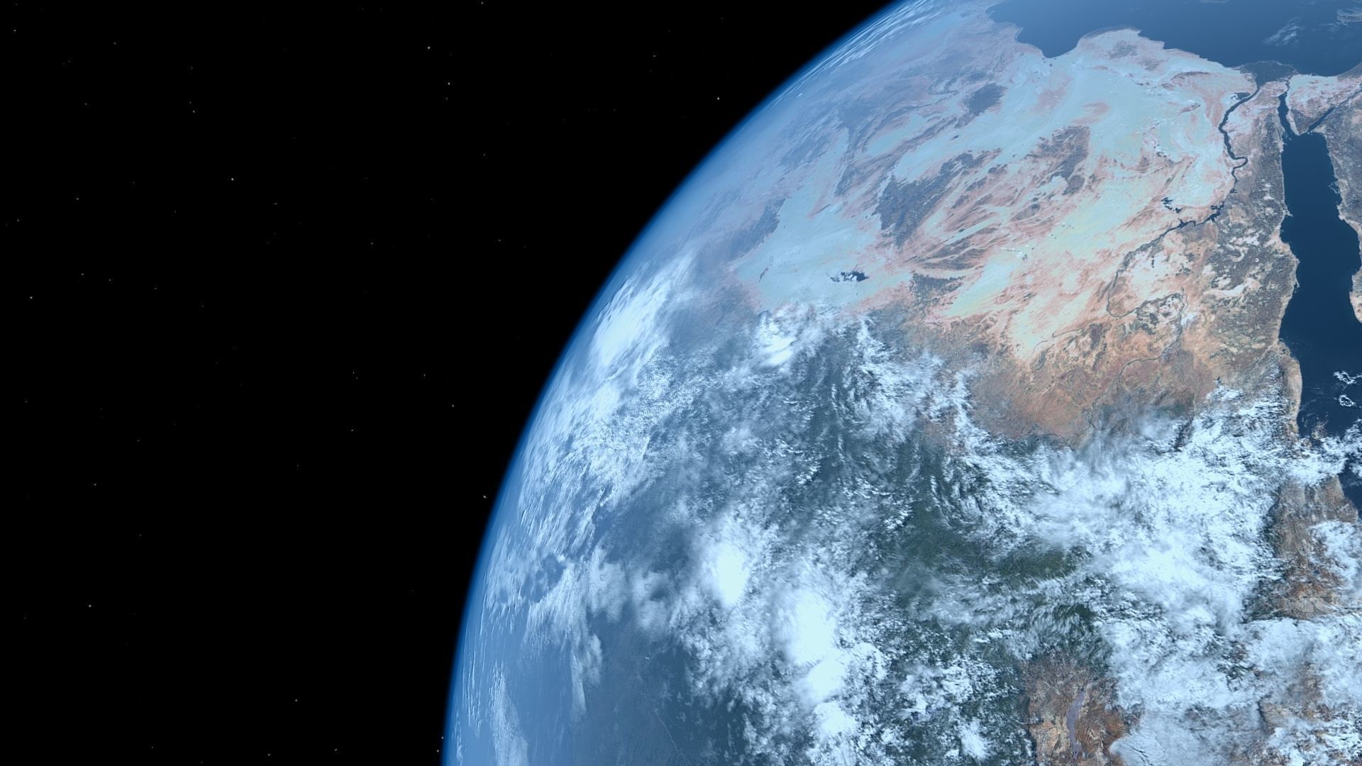 HD Realistic Earth Model Blue Earth Cloud Atmosphere Movie Earth 3D model_12