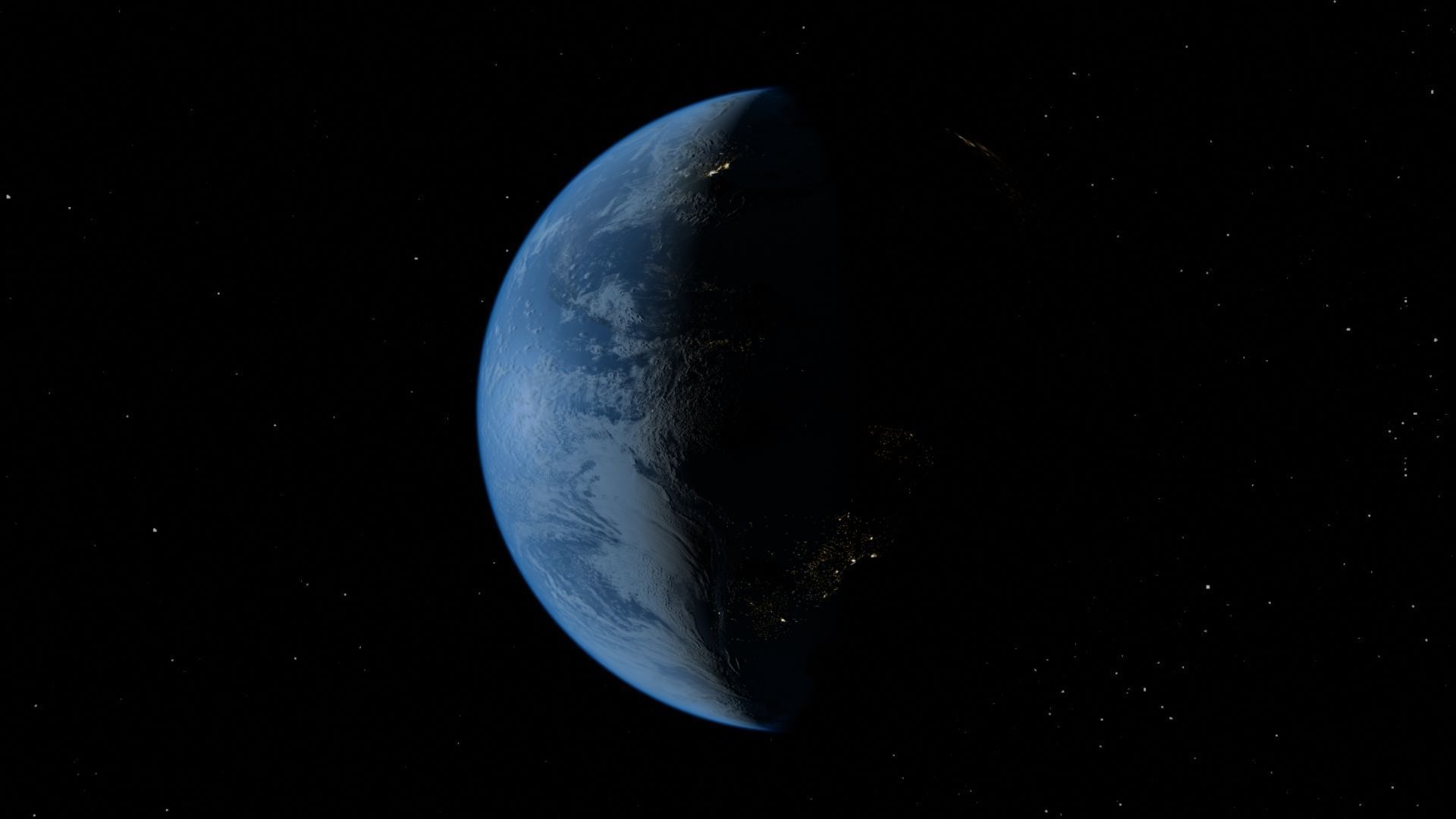 HD Realistic Earth Model Blue Earth Cloud Atmosphere Movie Earth 3D model_27