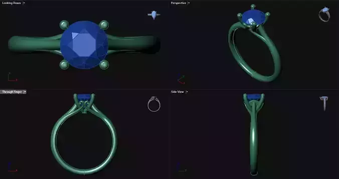 1ct Diamond Engagement Ring 