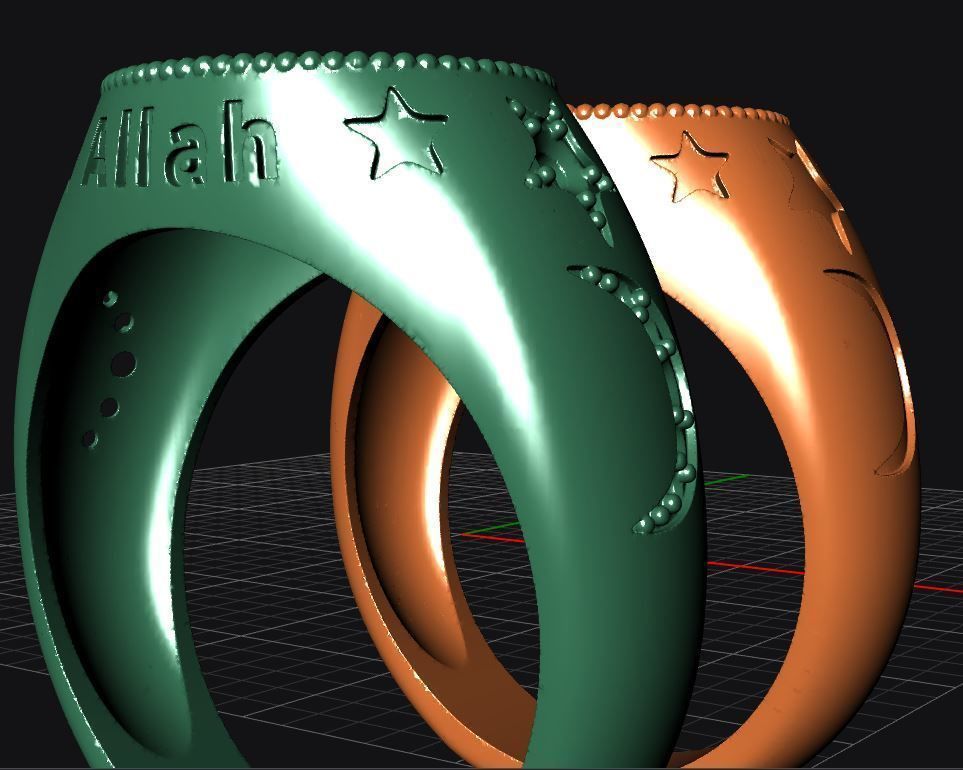 Allah Ring Free 3D print model_19