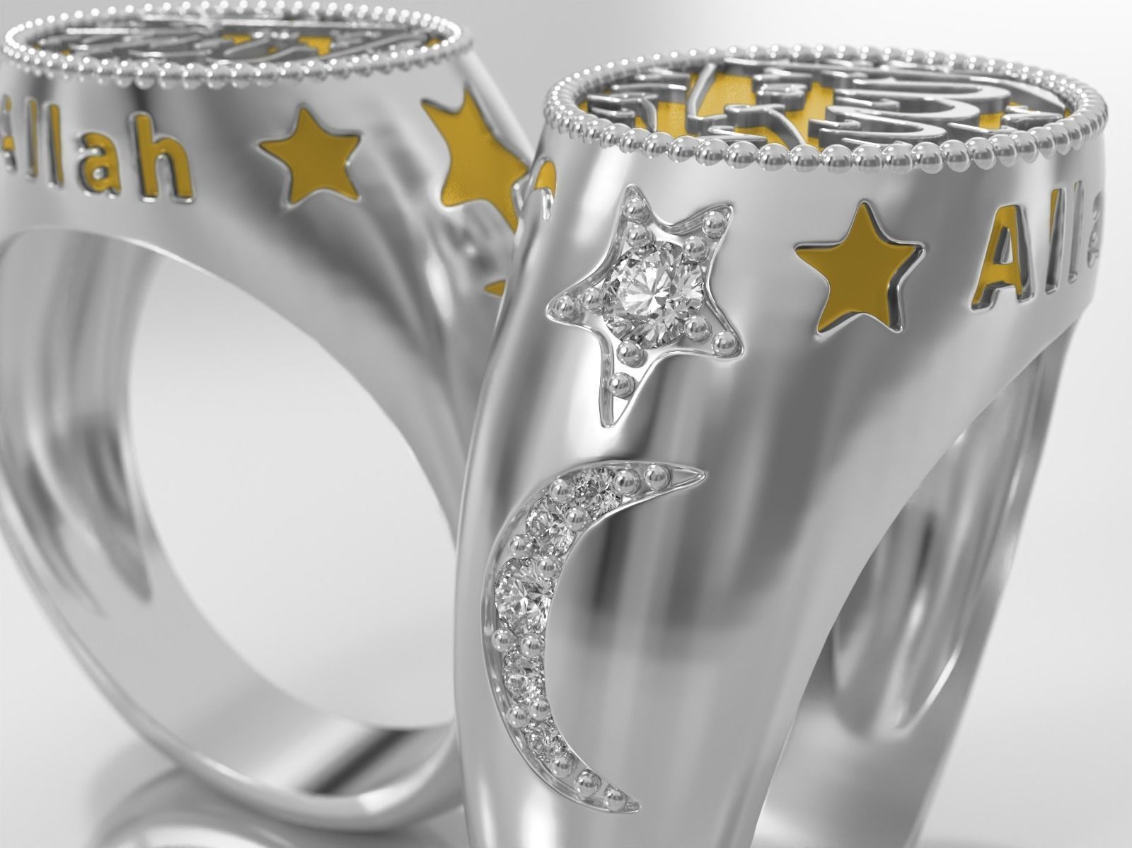 Allah Ring Free 3D print model_10