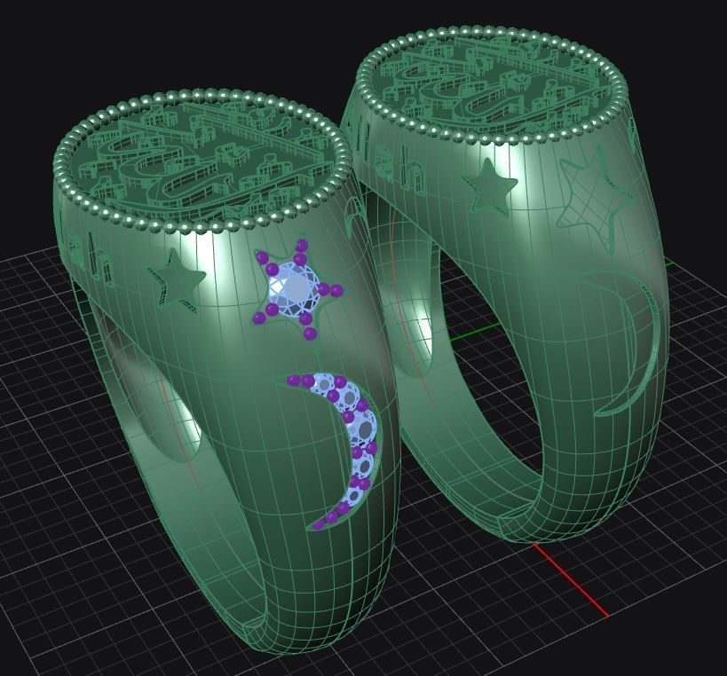 Allah Ring Free 3D print model_14